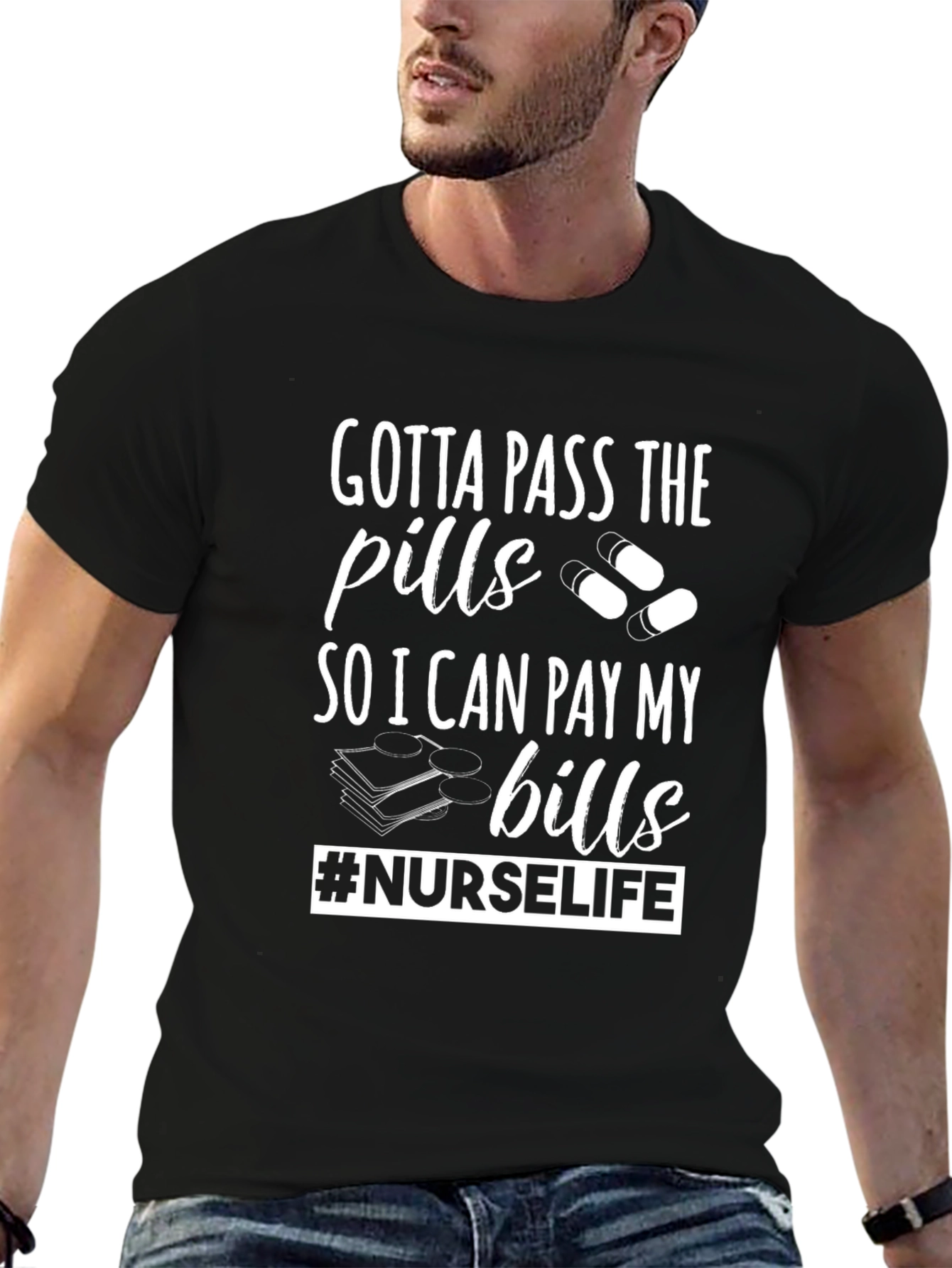 Camiseta Negra #NURSELIFE