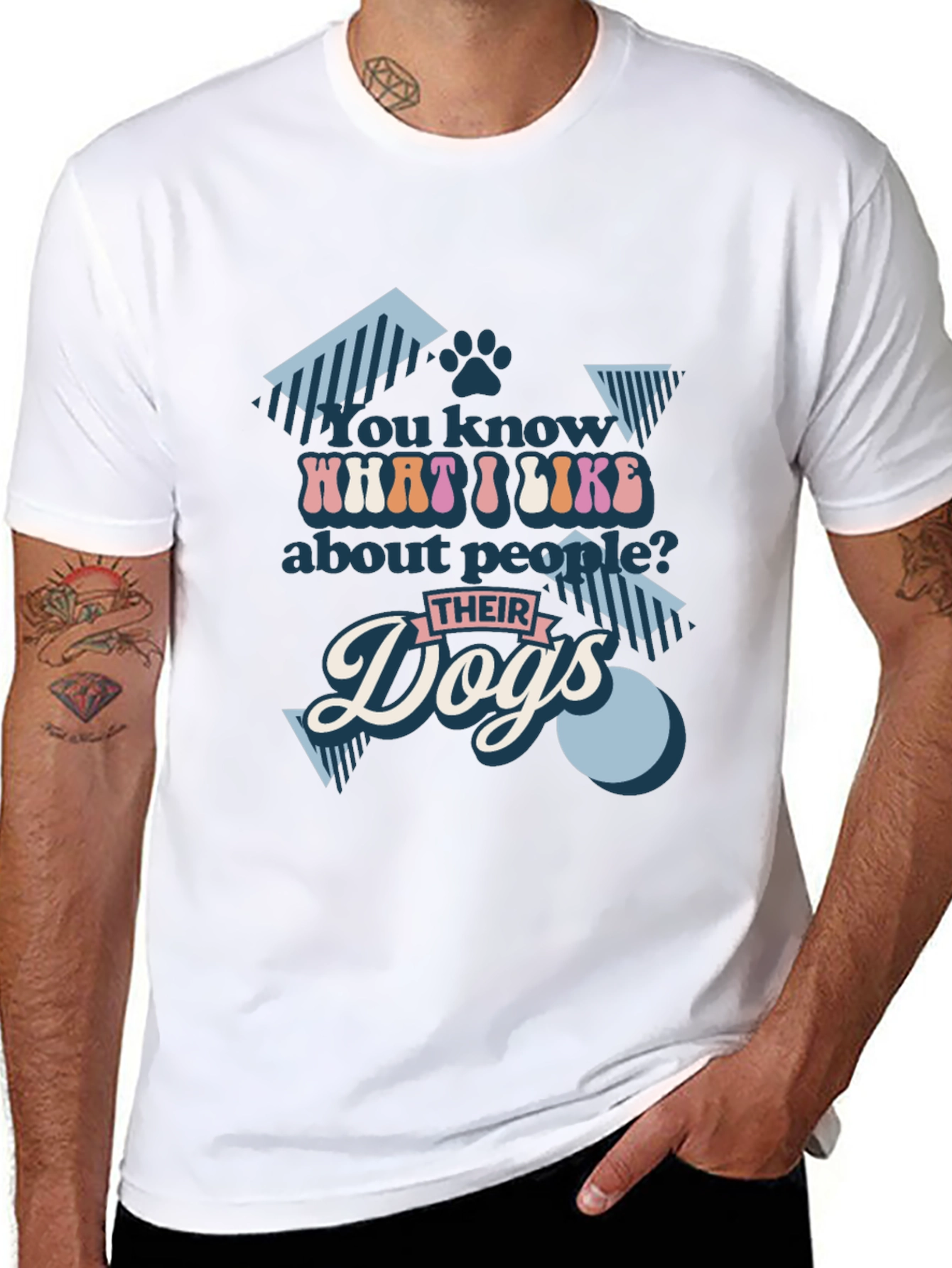 Camiseta Negra con Diseño de Amantes de los Perros