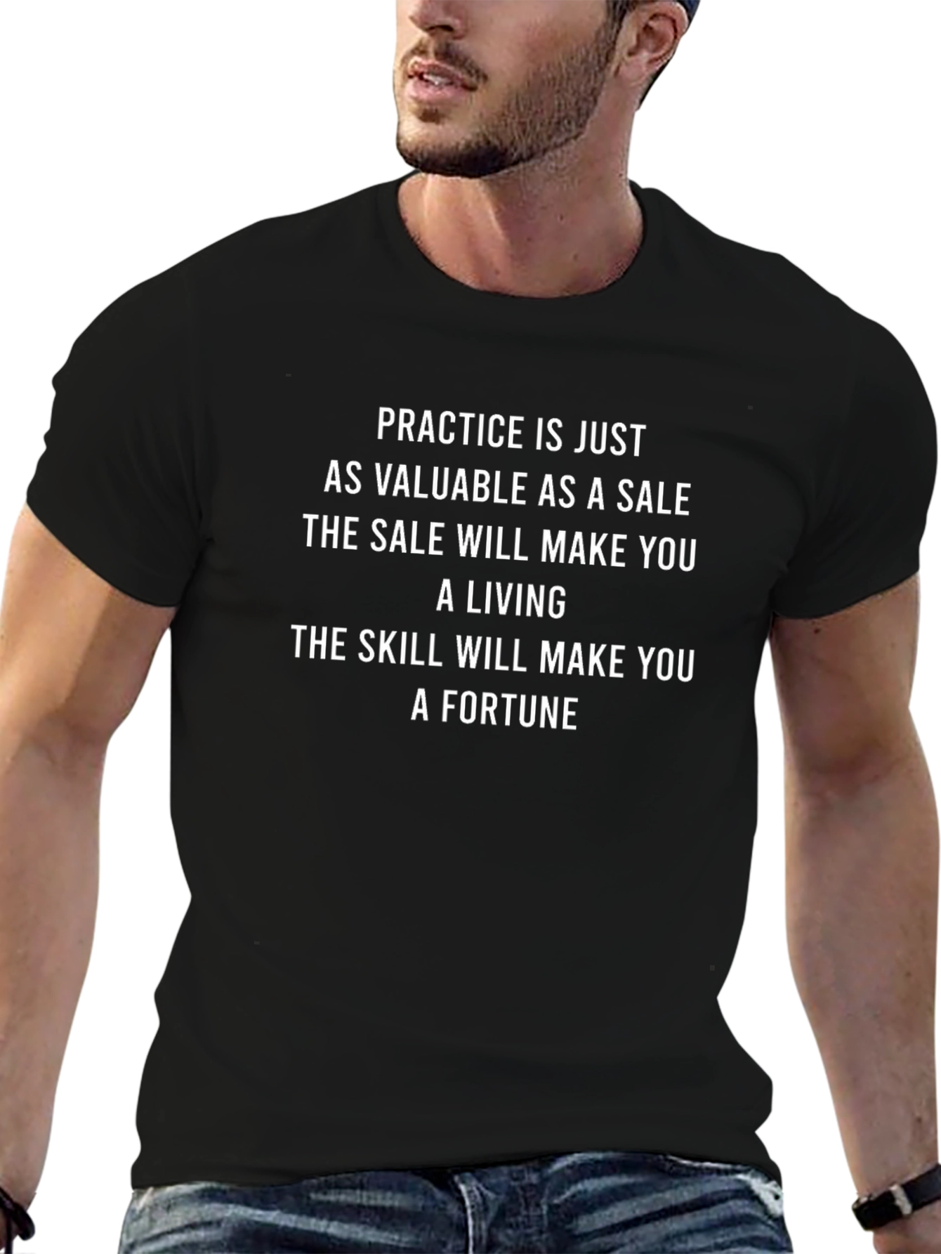 Camiseta Negra con Frase Inspiradora