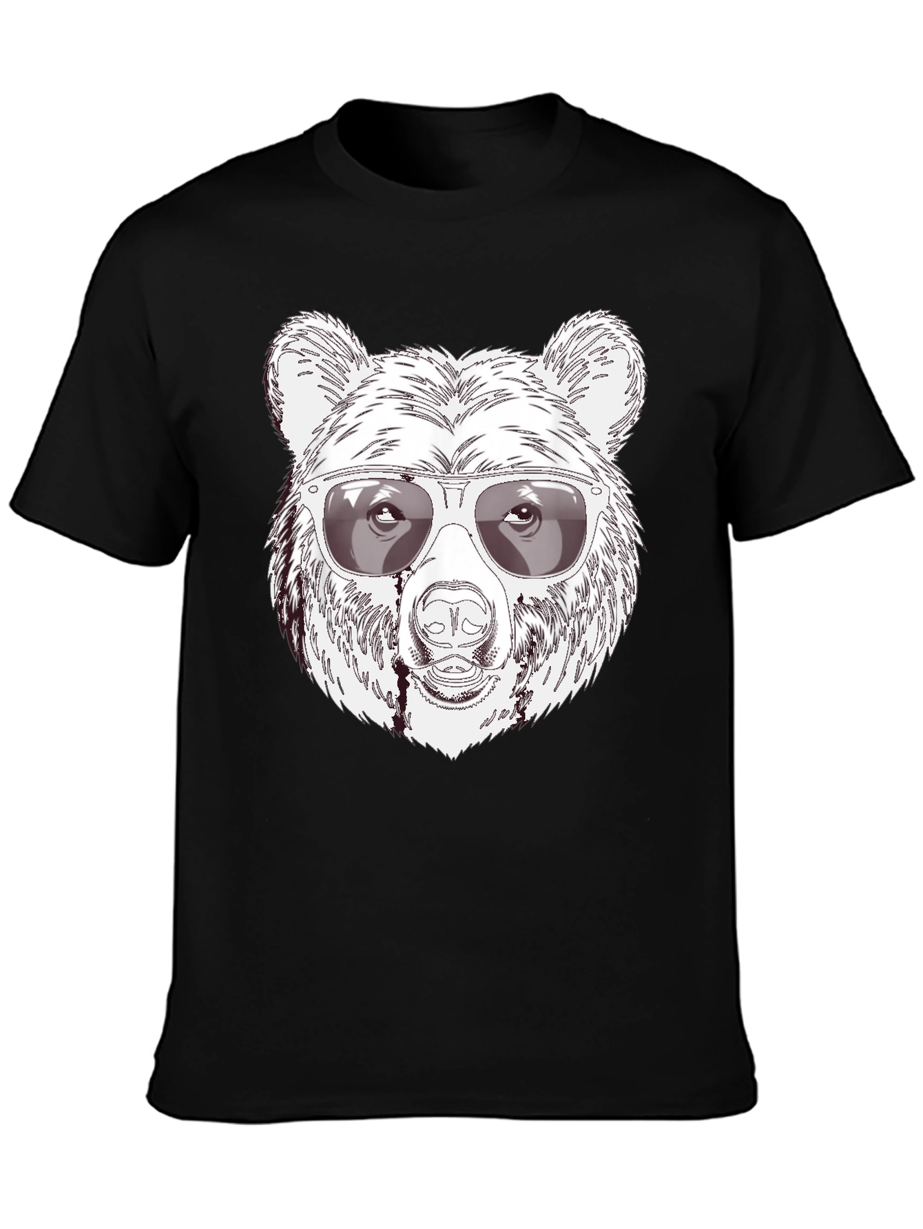 Camiseta Negra Oso Cool