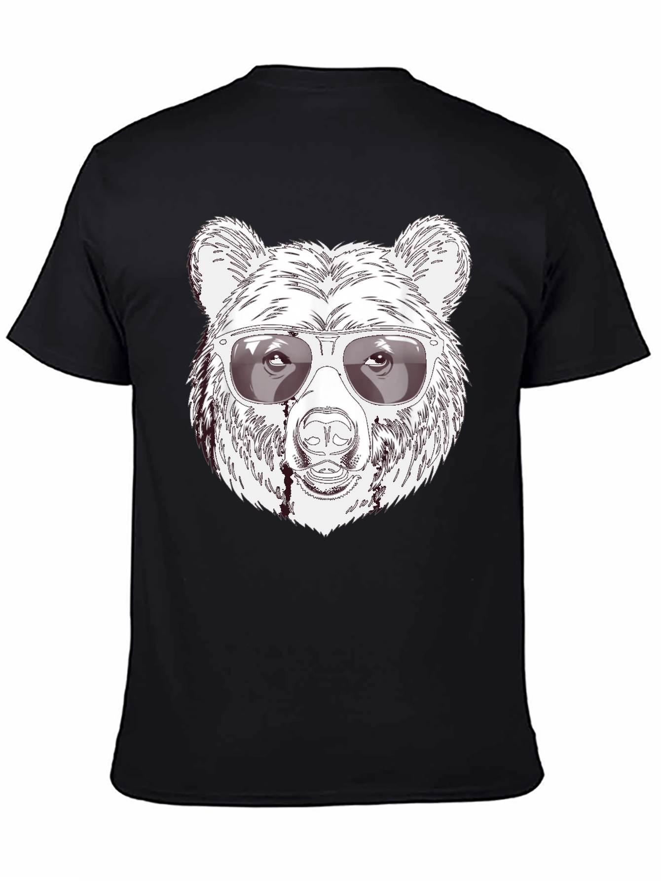 Camiseta Negra Oso Cool