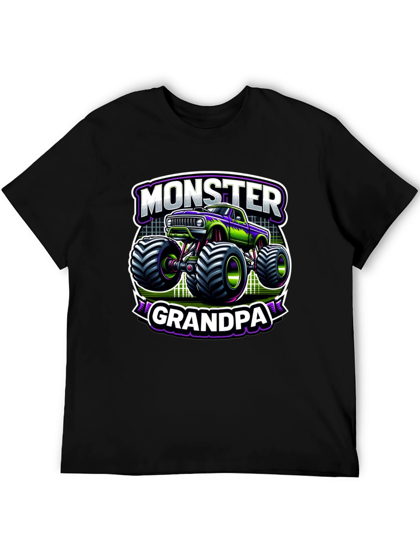 Camiseta Negra Monster Grandpa
