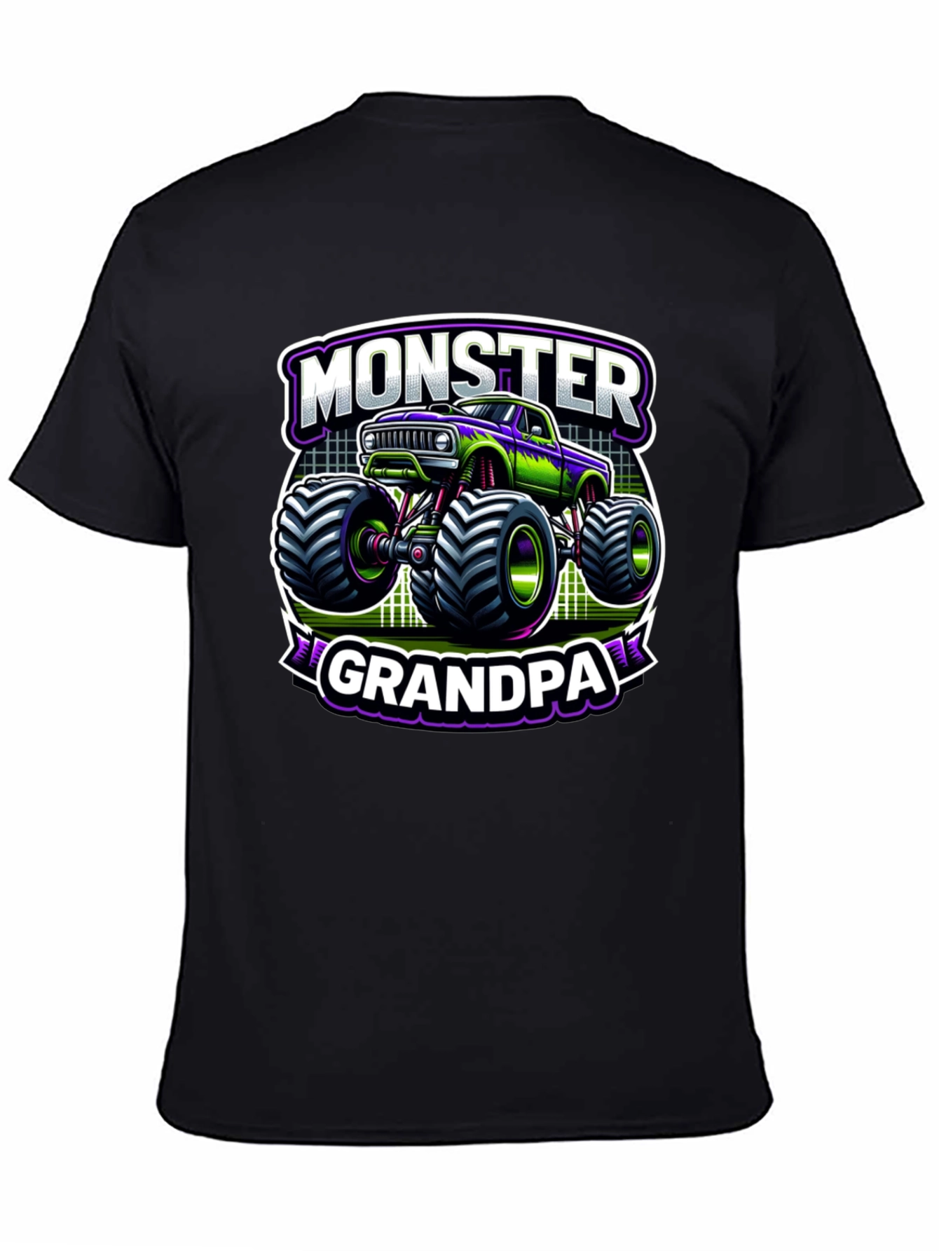 Camiseta Negra Monster Grandpa