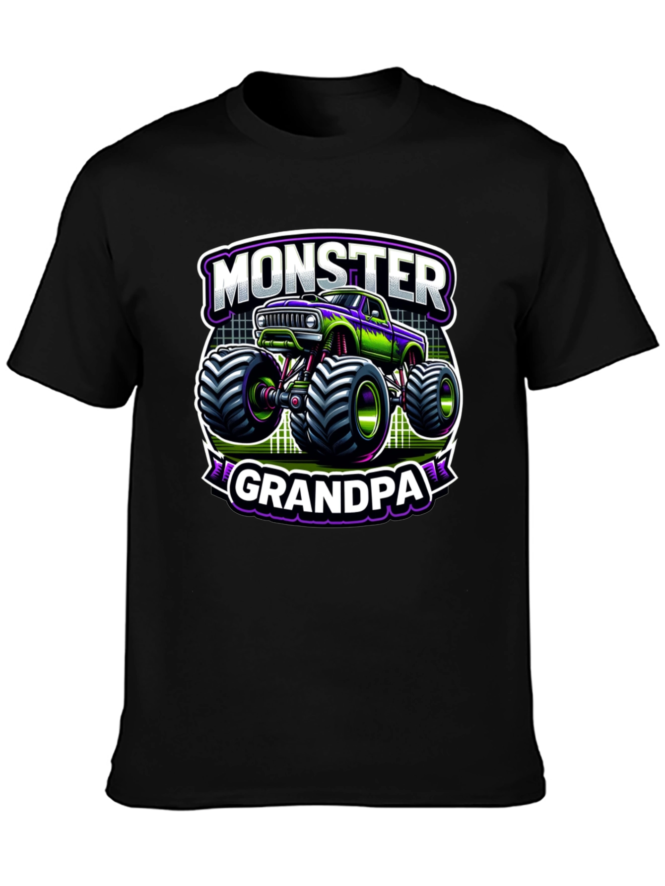 Camiseta Negra Monster Grandpa