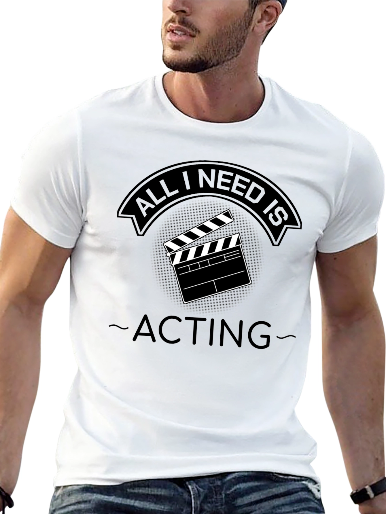 Camiseta Negra All I Need is Acting