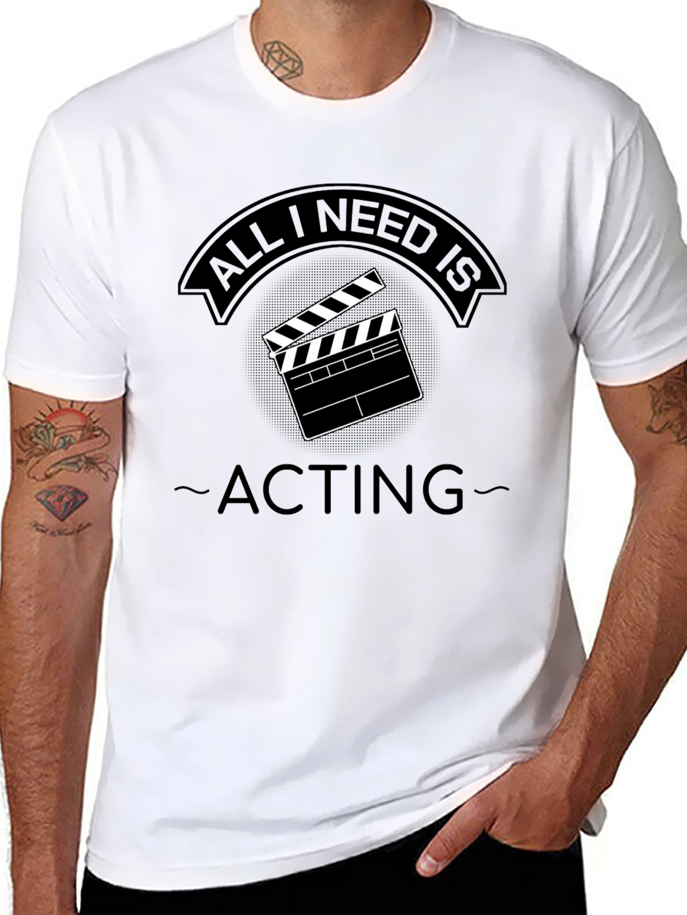 Camiseta Negra All I Need is Acting