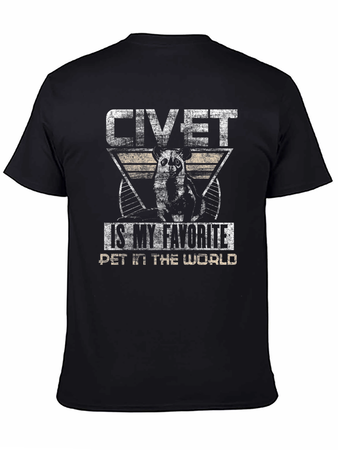 Camiseta Negra Civeta Mi Mascota Favorita
