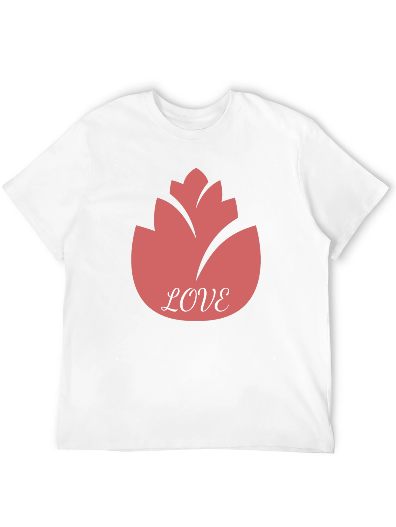 Camiseta Negra con Diseño Floral Love