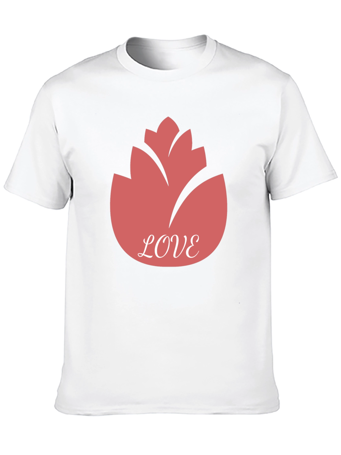 Camiseta Negra con Diseño Floral Love