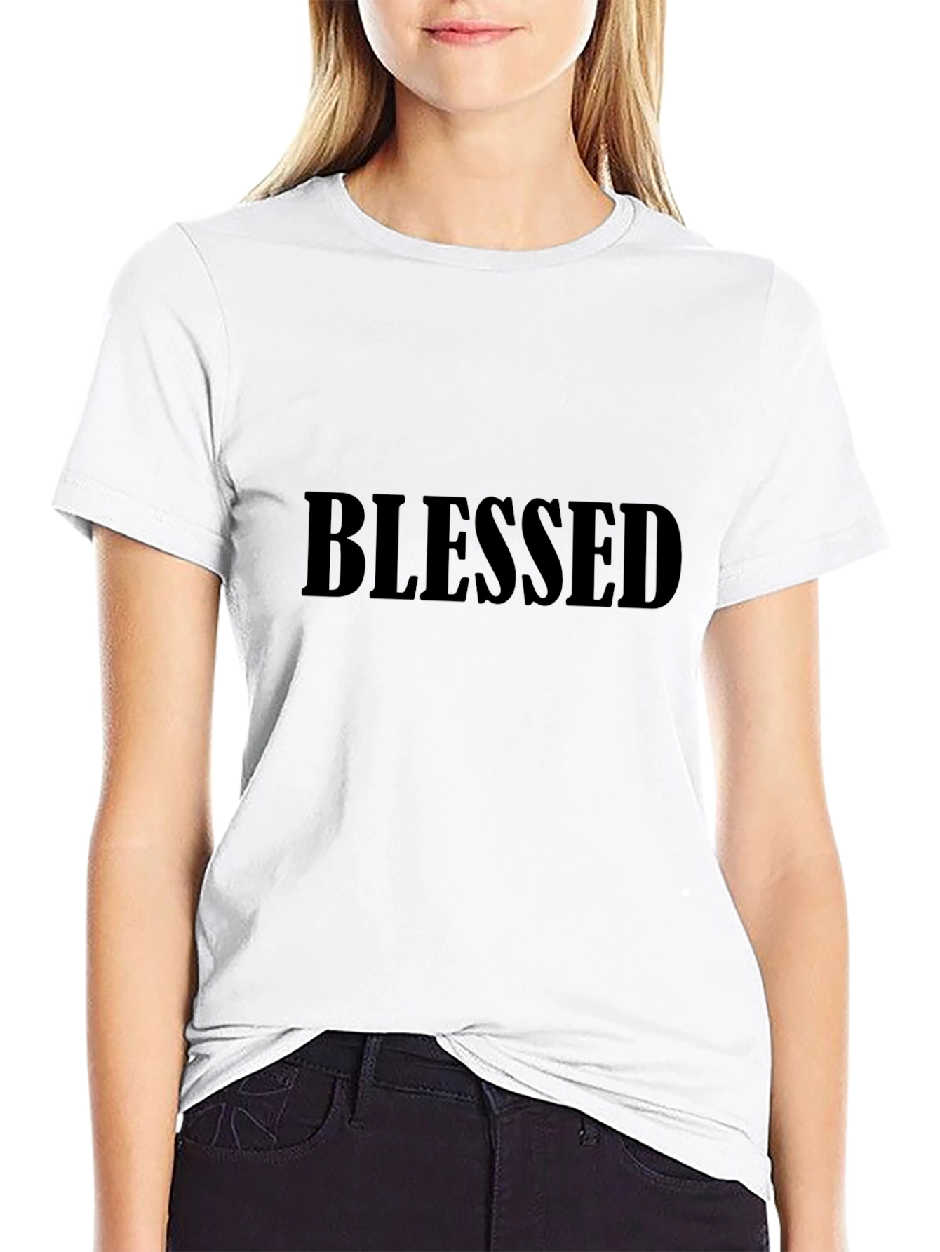 Camiseta Negra Blessed para Hombre