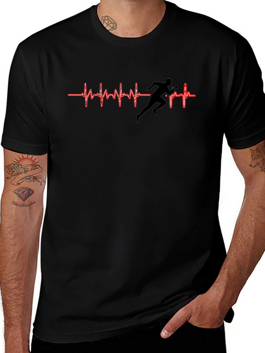 Camiseta Negra Corazón Corredor