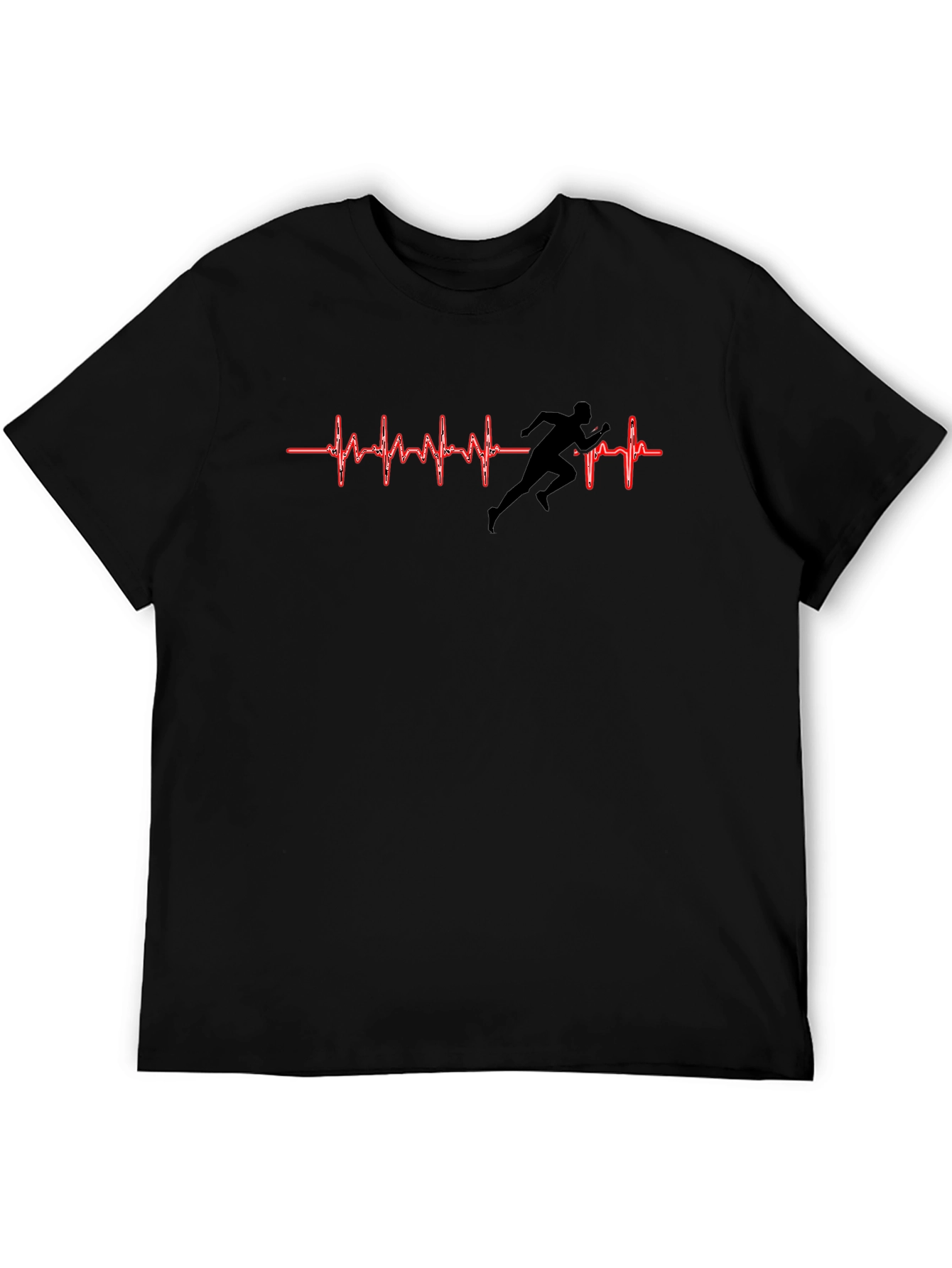Camiseta Negra Corazón Corredor
