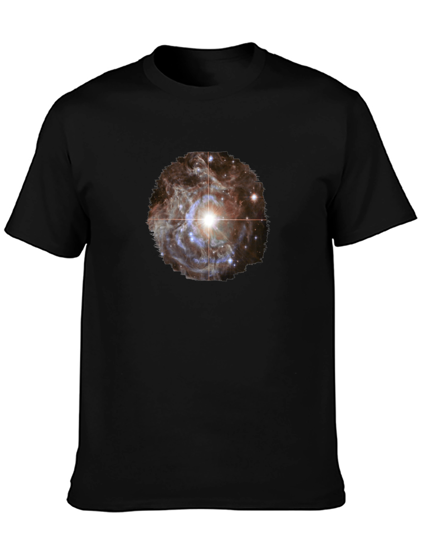 Camiseta Negra con Diseño Espacial