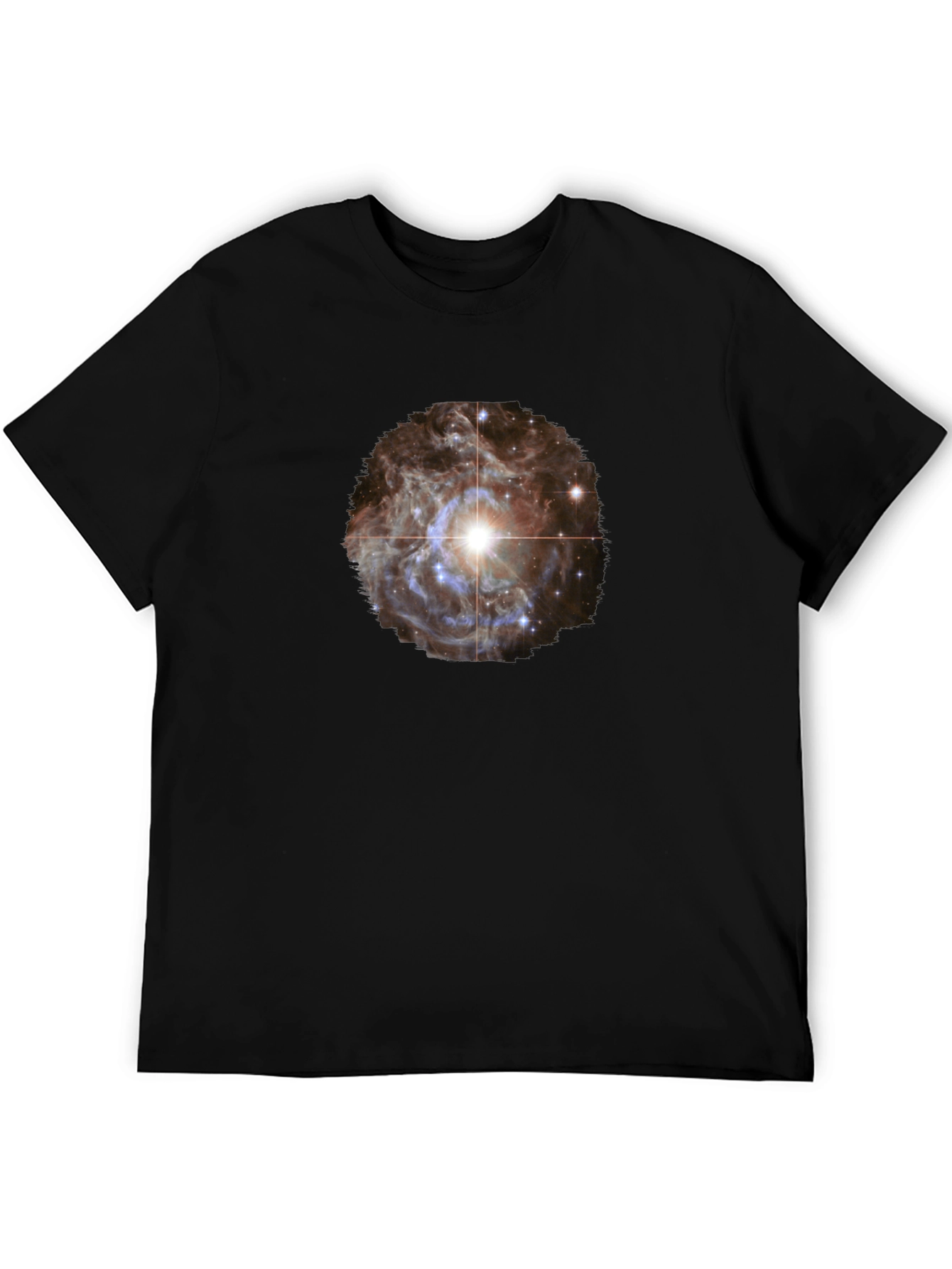 Camiseta Negra con Diseño Espacial
