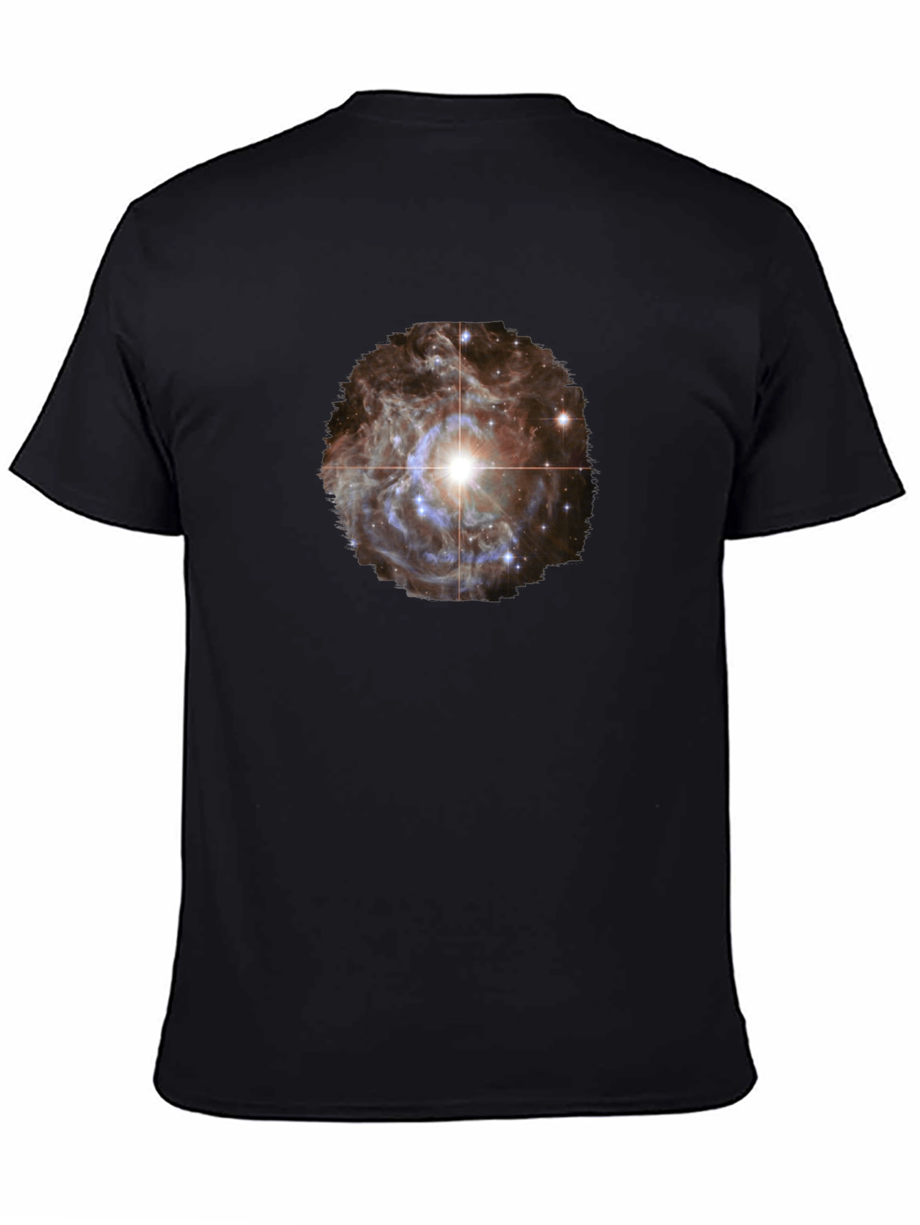 Camiseta Negra con Diseño Espacial
