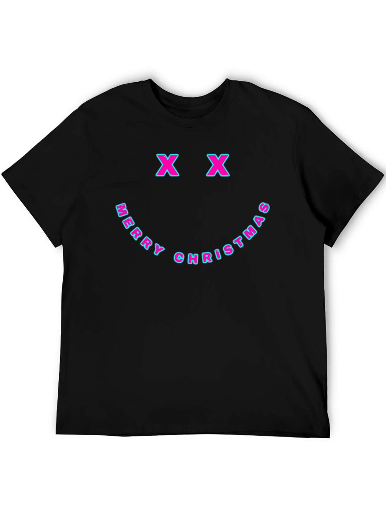 Camiseta Negra Navideña Smiley X