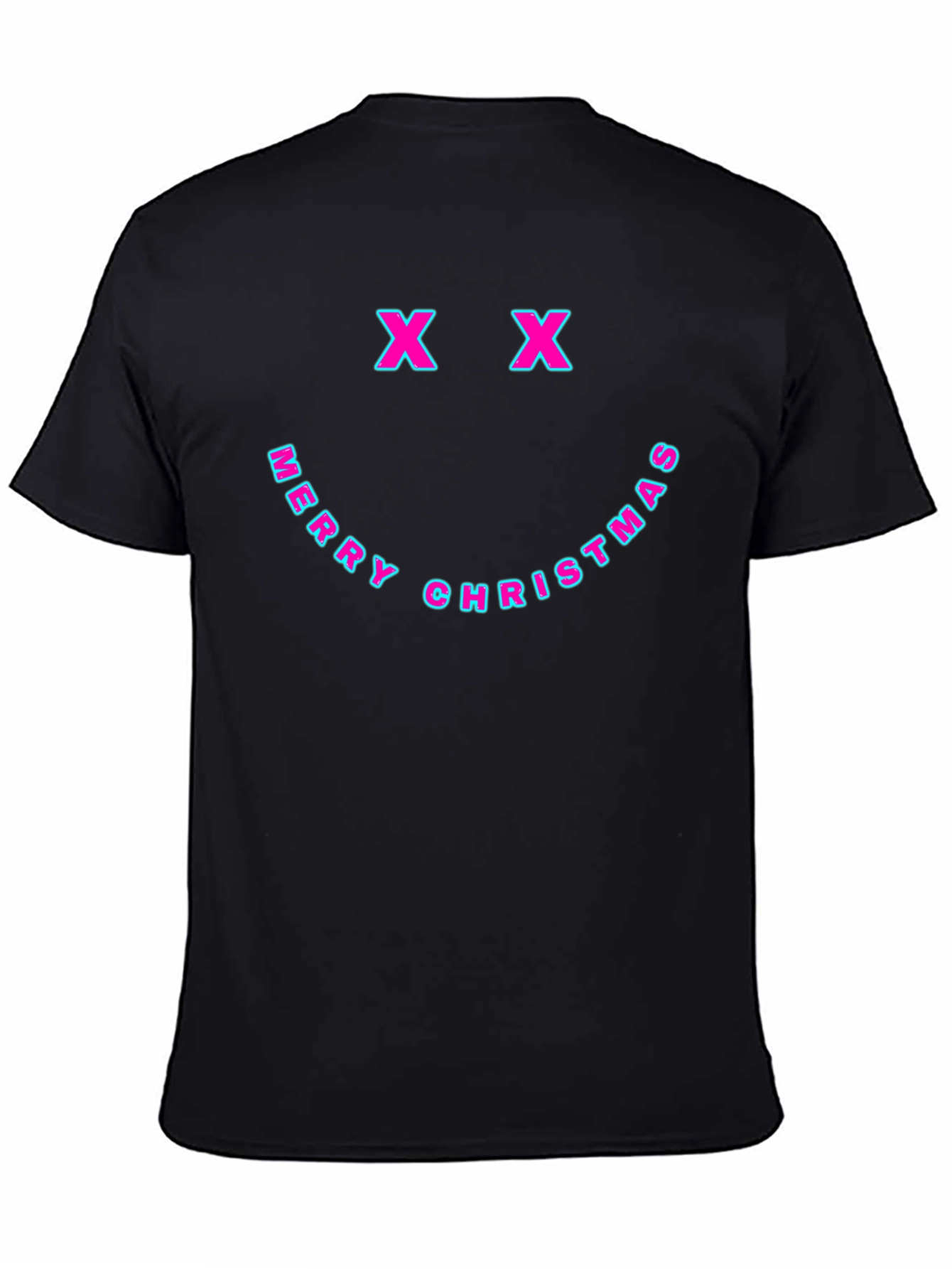 Camiseta Negra Navideña Smiley X