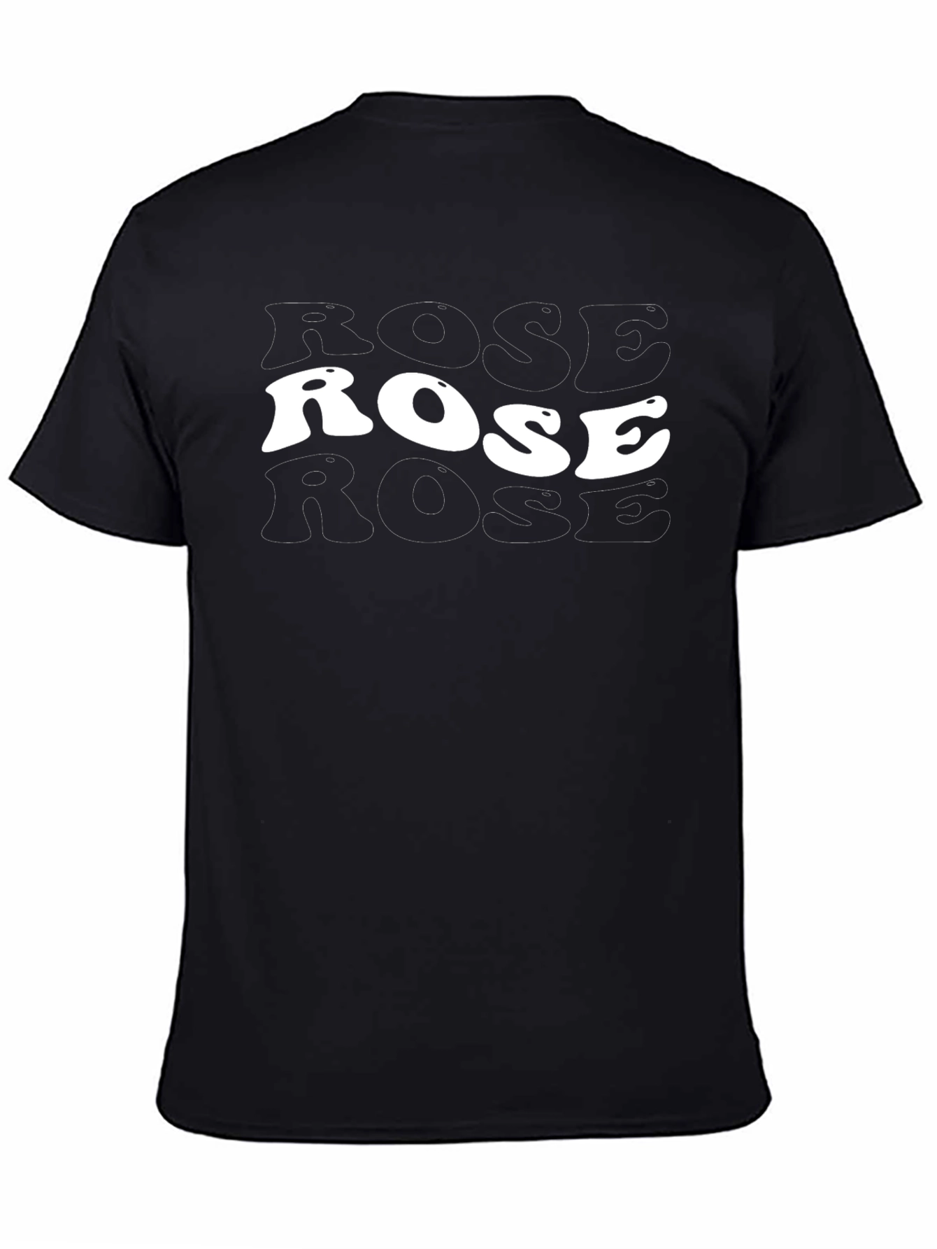 Camiseta Negra Rose Estilo Retro