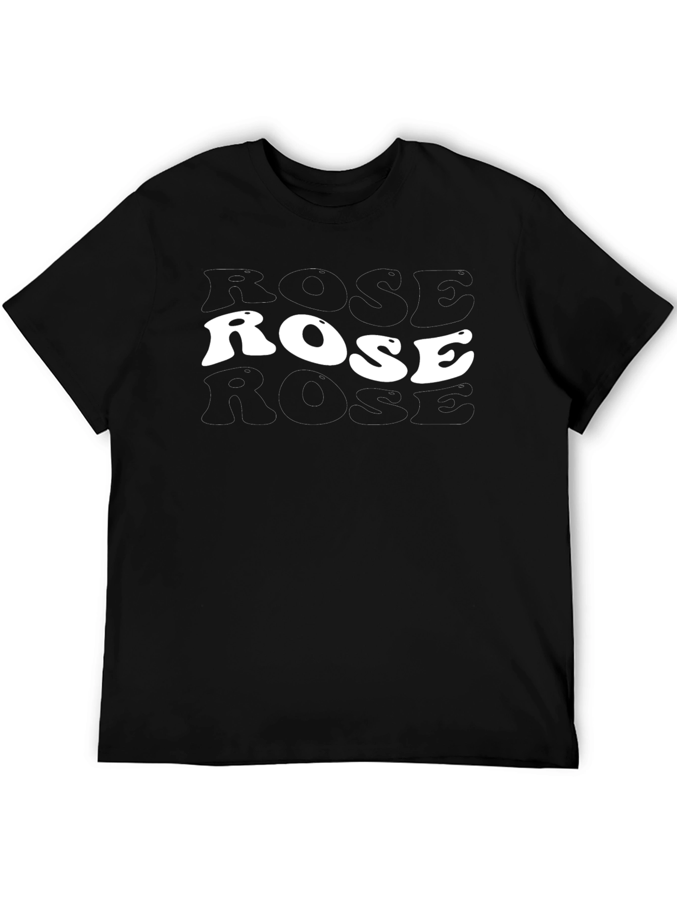 Camiseta Negra Rose Estilo Retro