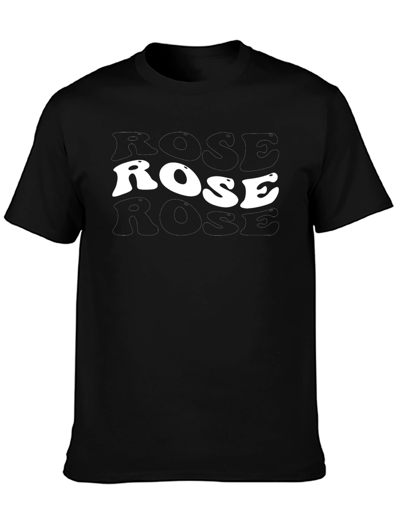 Camiseta Negra Rose Estilo Retro
