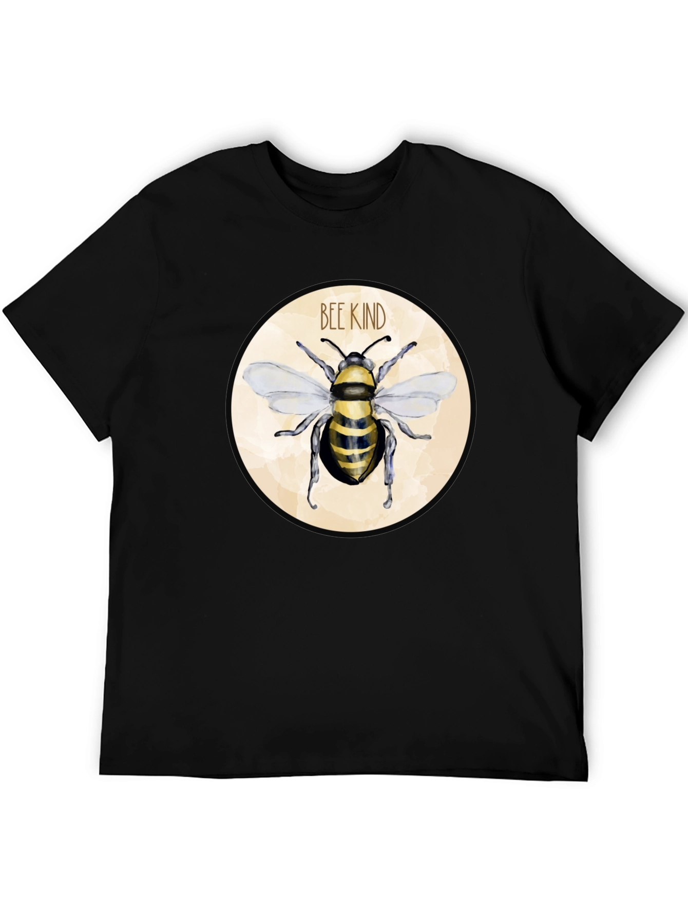 Camiseta Negra Bee Kind para Hombre