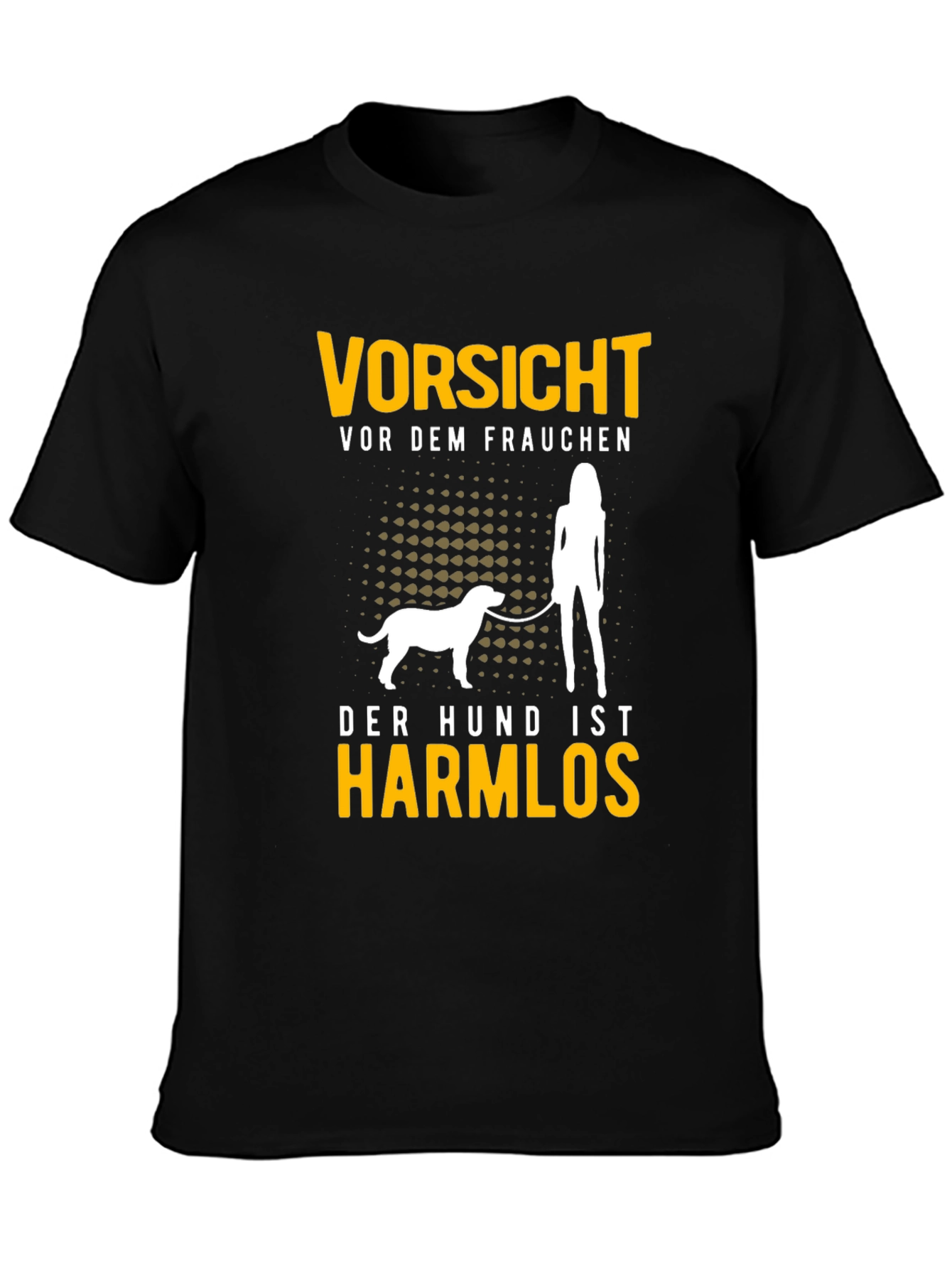 Camiseta Negra con Diseño de Perro Inocente
