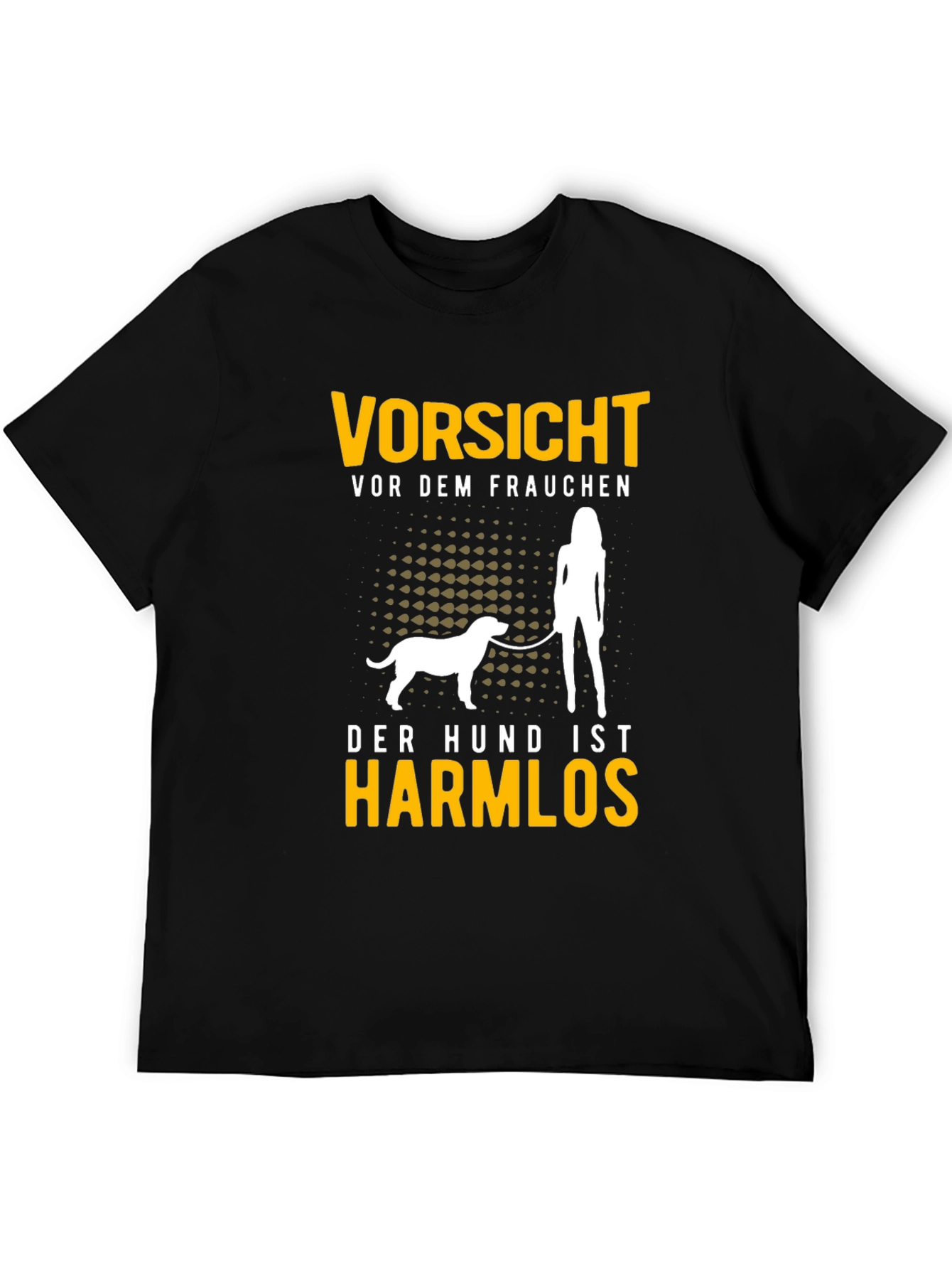 Camiseta Negra con Diseño de Perro Inocente