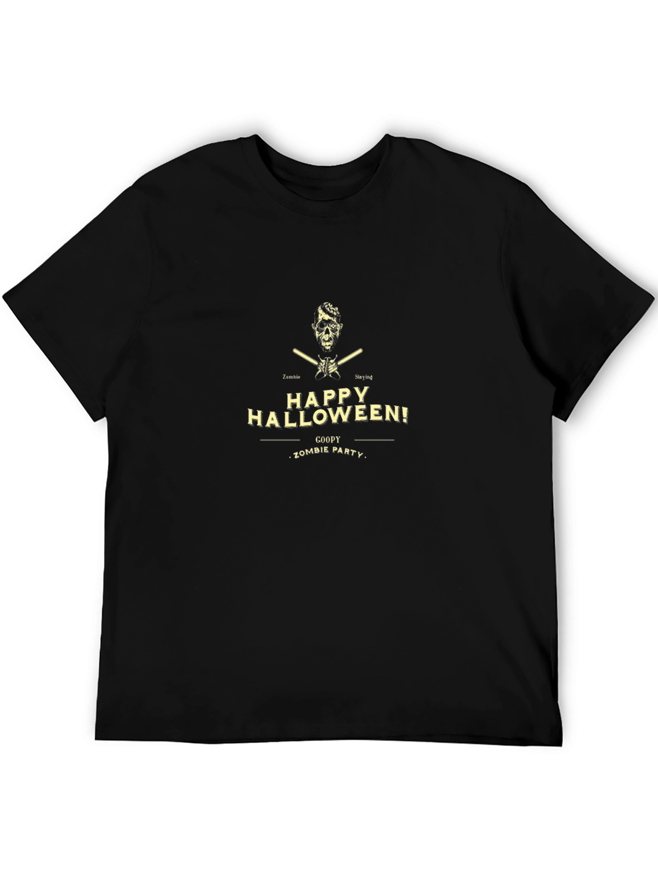 Camiseta Negra Happy Halloween Zombie Party