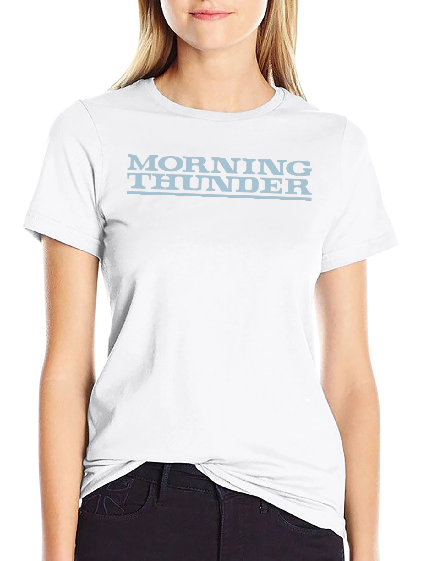 Camiseta Negra Morning Thunder Casual Hombre