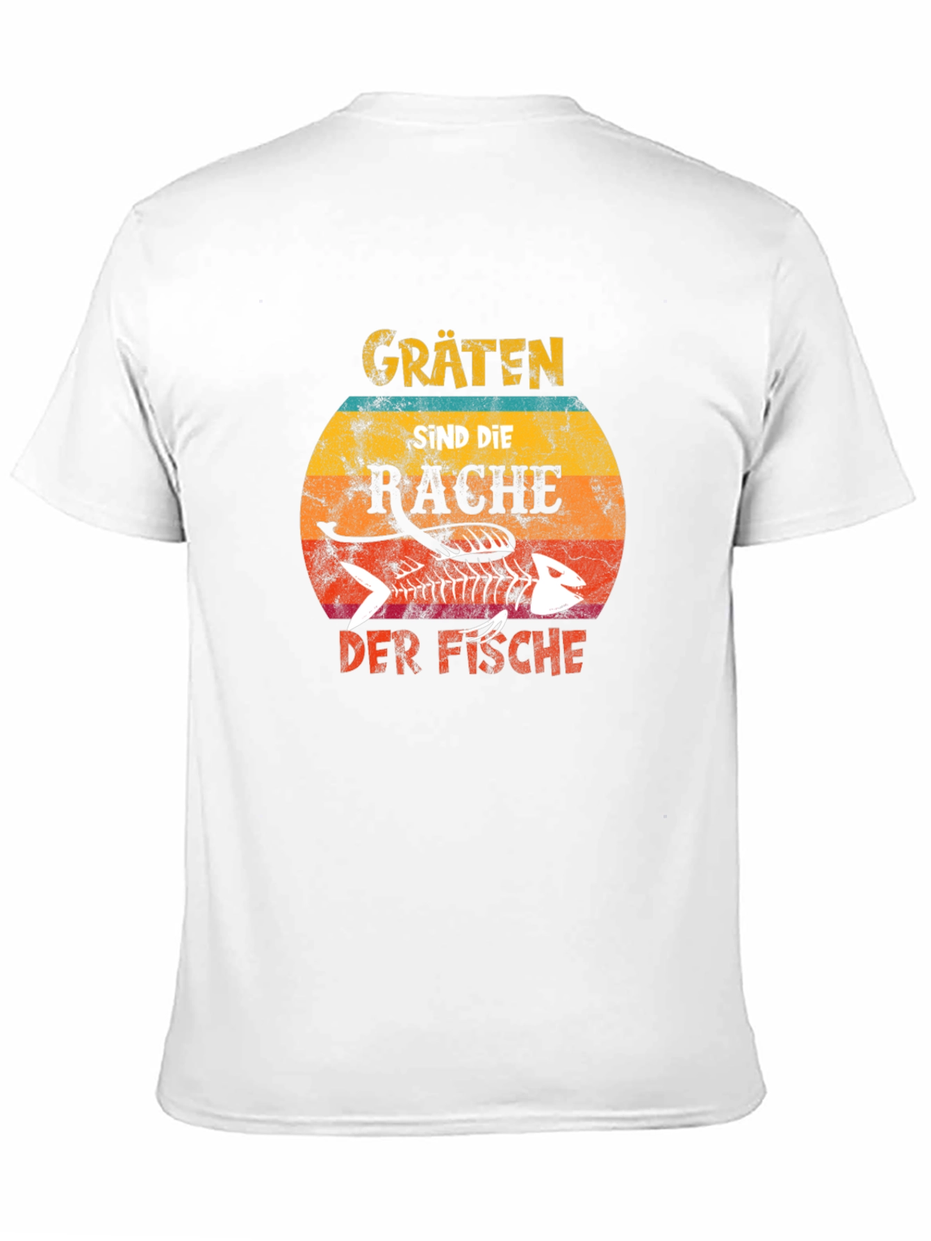 Camiseta Negra Gräten Sind Die Rache Der Fische