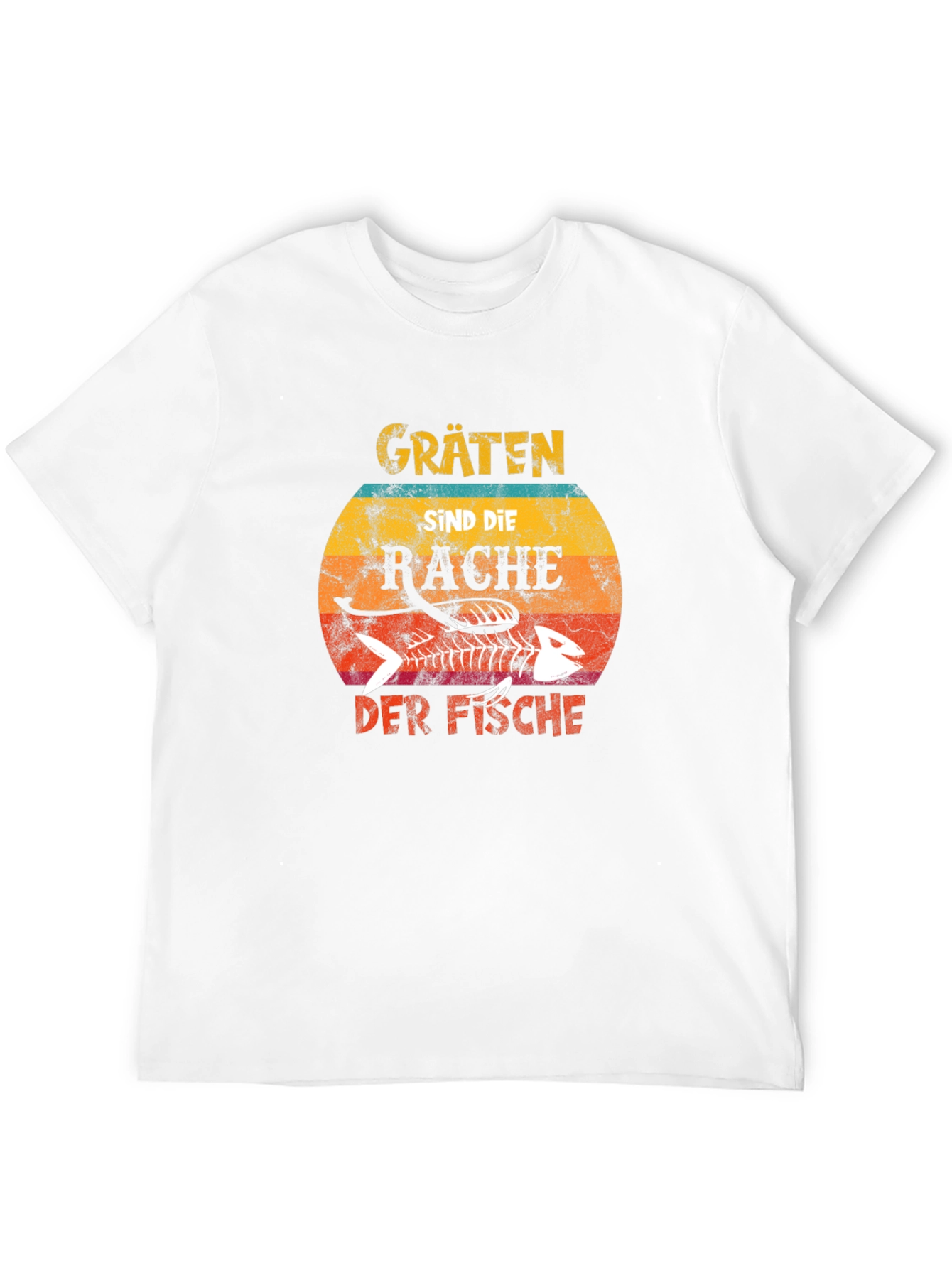 Camiseta Negra Gräten Sind Die Rache Der Fische