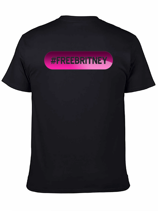 Camiseta Negra #FreeBritney con Diseño Llamativo