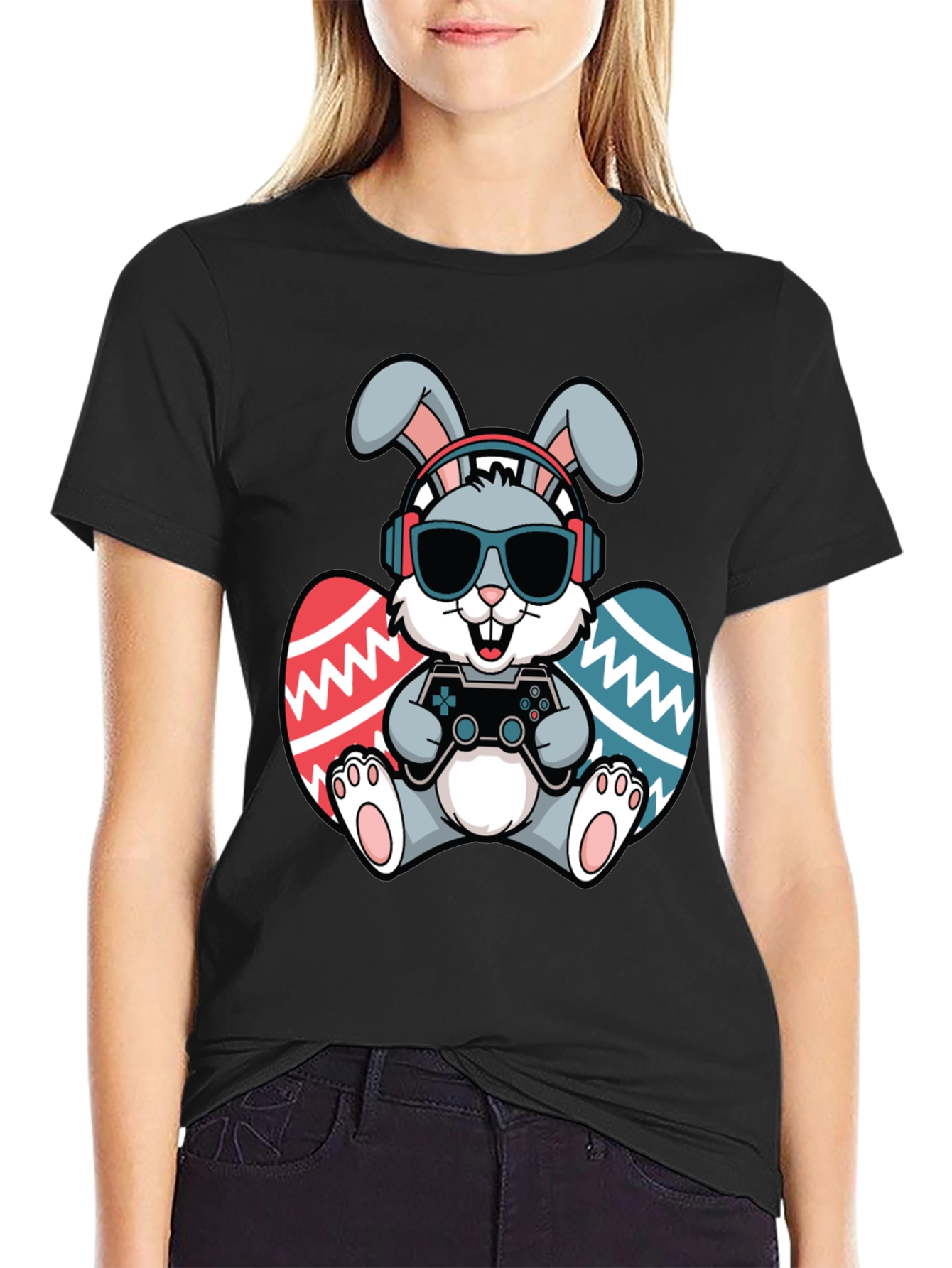 Camiseta Conejo Gamer de Pascua
