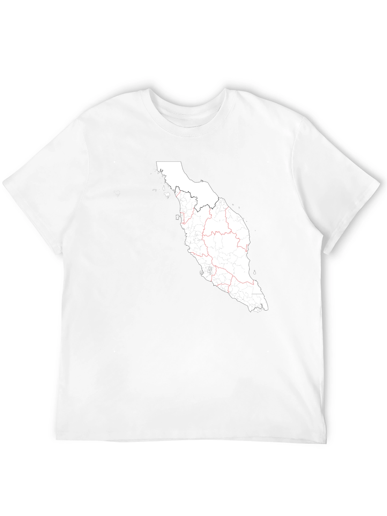 Camiseta Negra con Mapa de Malasia