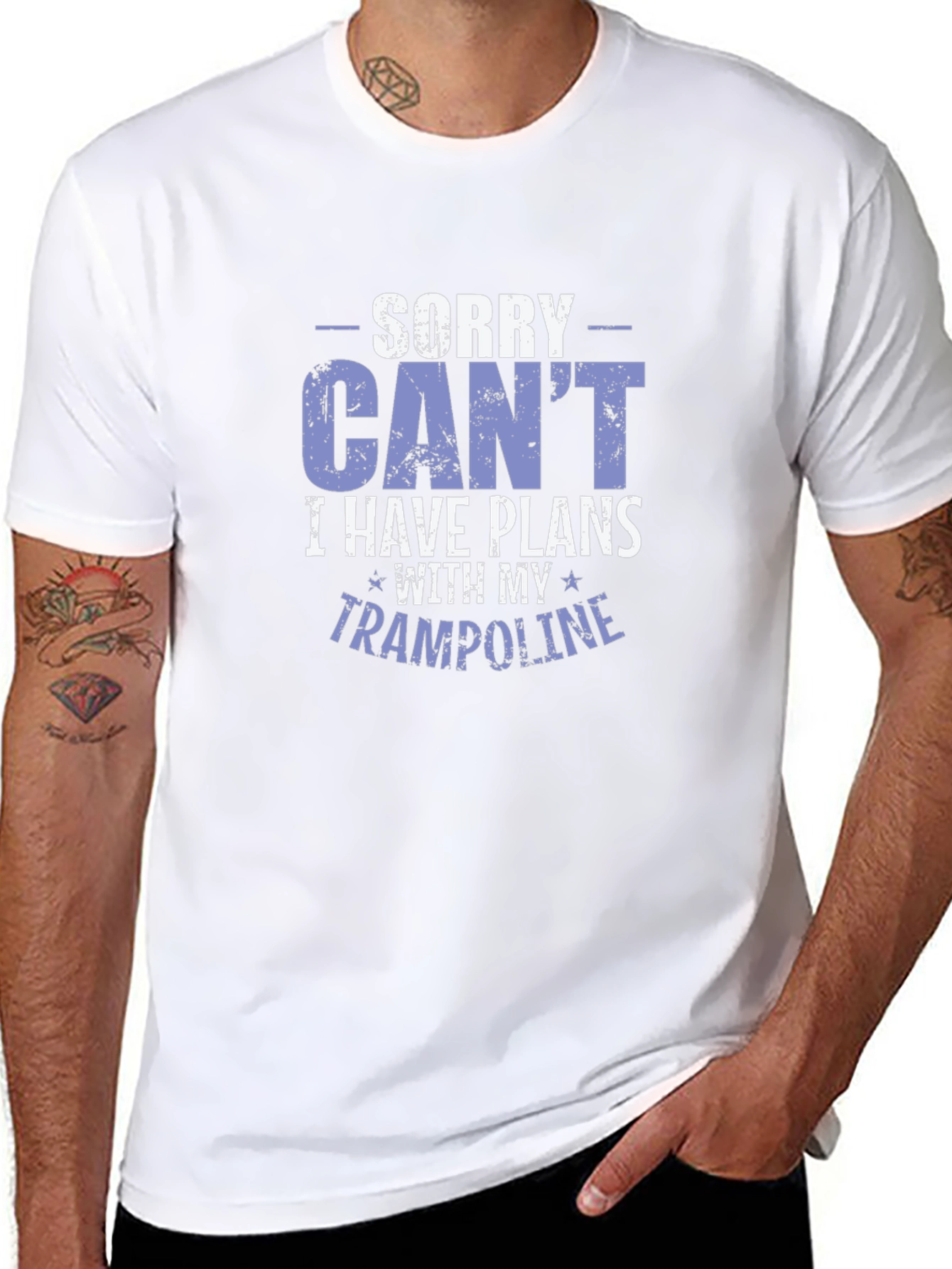 Camiseta Negra con Diseño de Trampolín Divertido