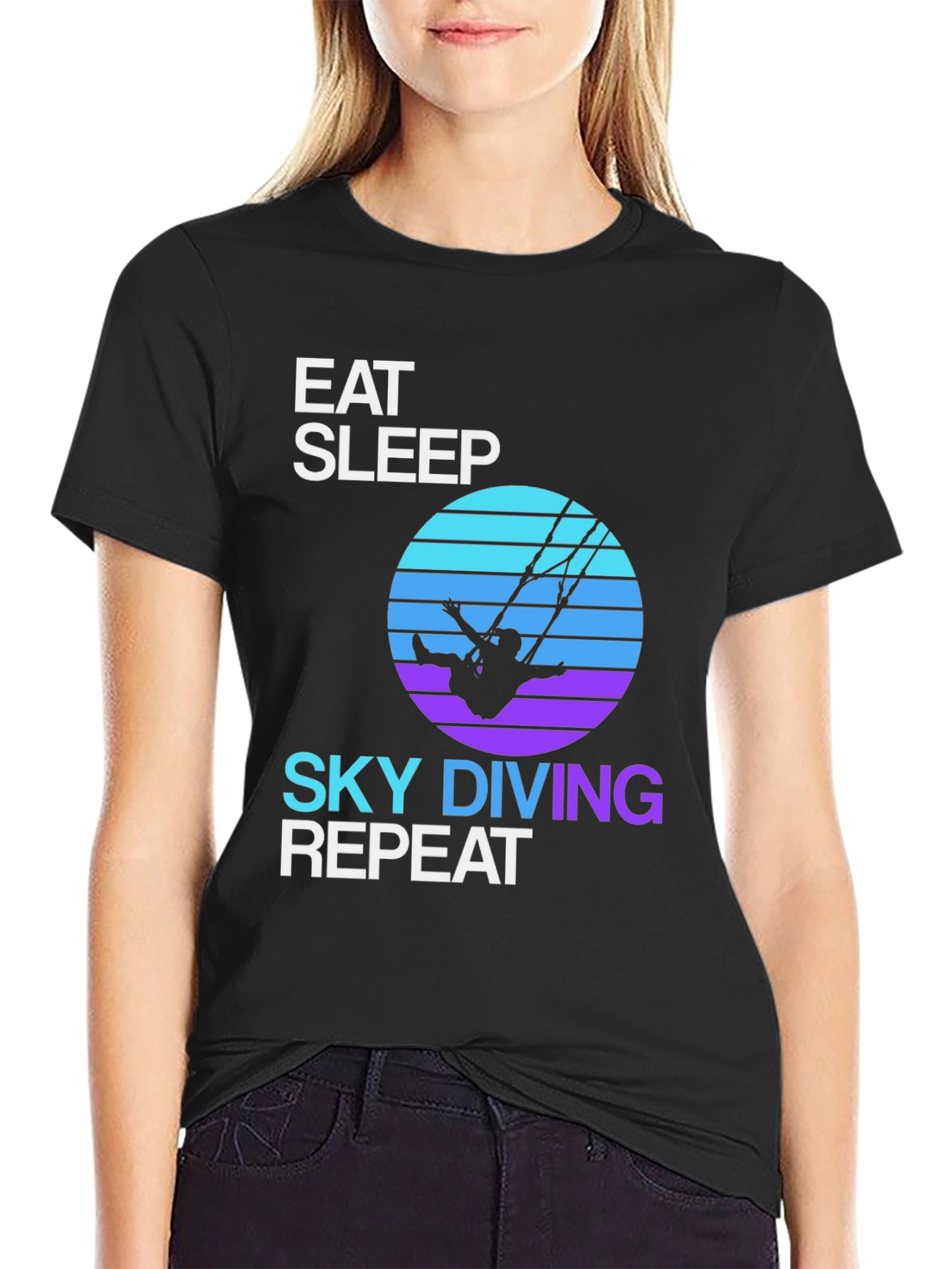 Camiseta Eat Sleep Skydiving Repeat