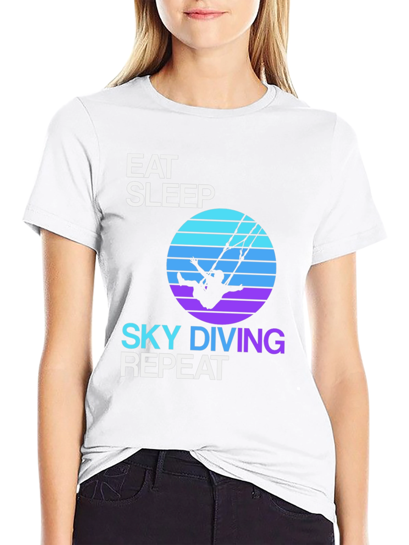 Camiseta Eat Sleep Skydiving Repeat
