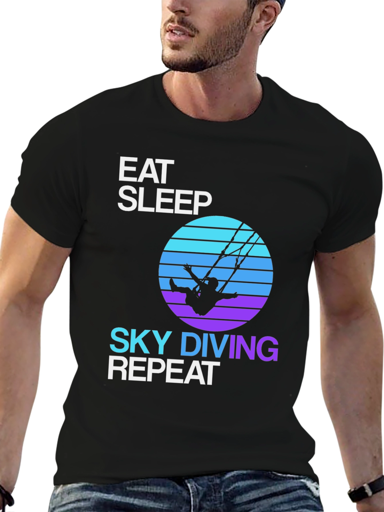Camiseta Eat Sleep Skydiving Repeat
