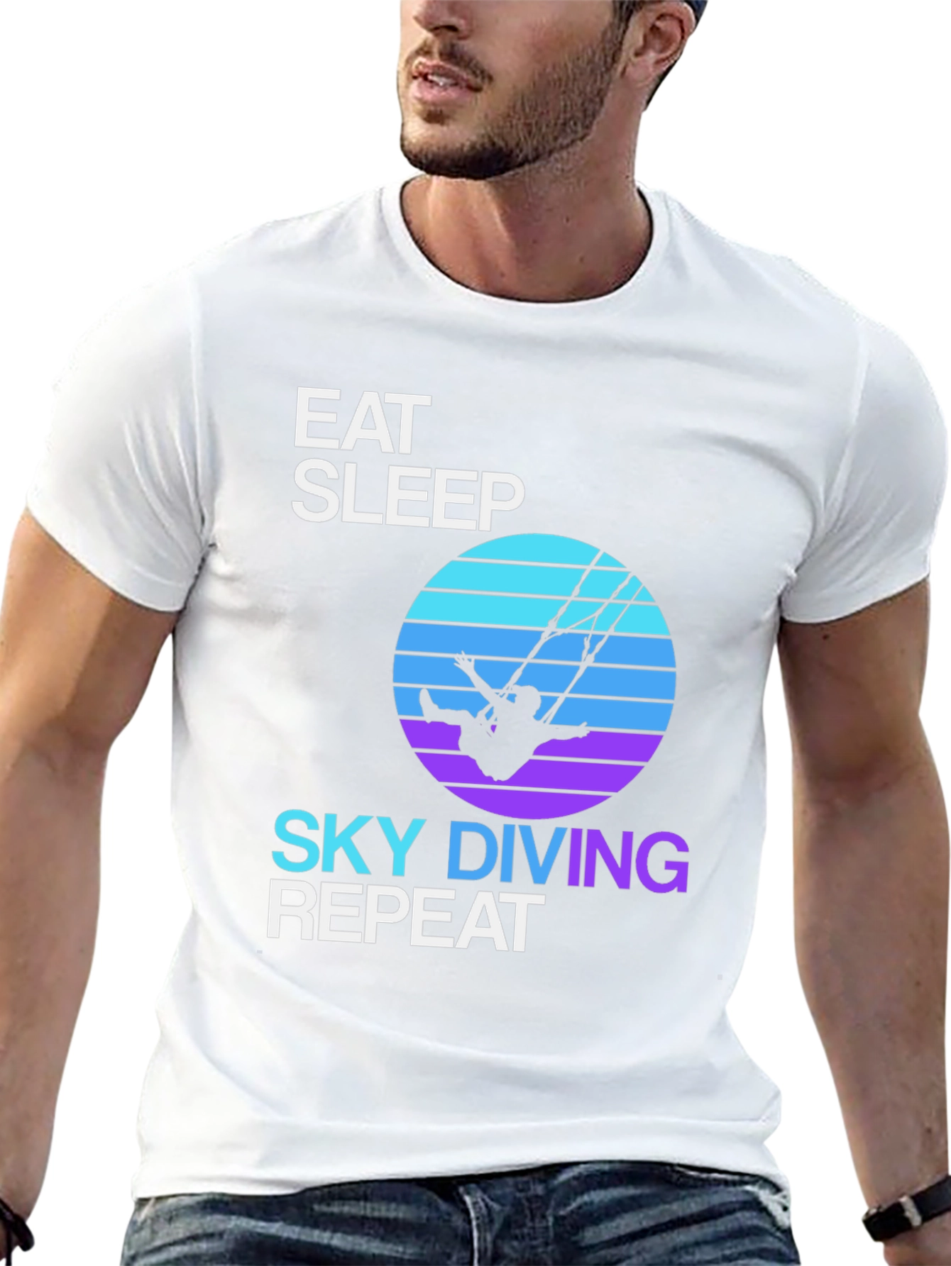 Camiseta Eat Sleep Skydiving Repeat