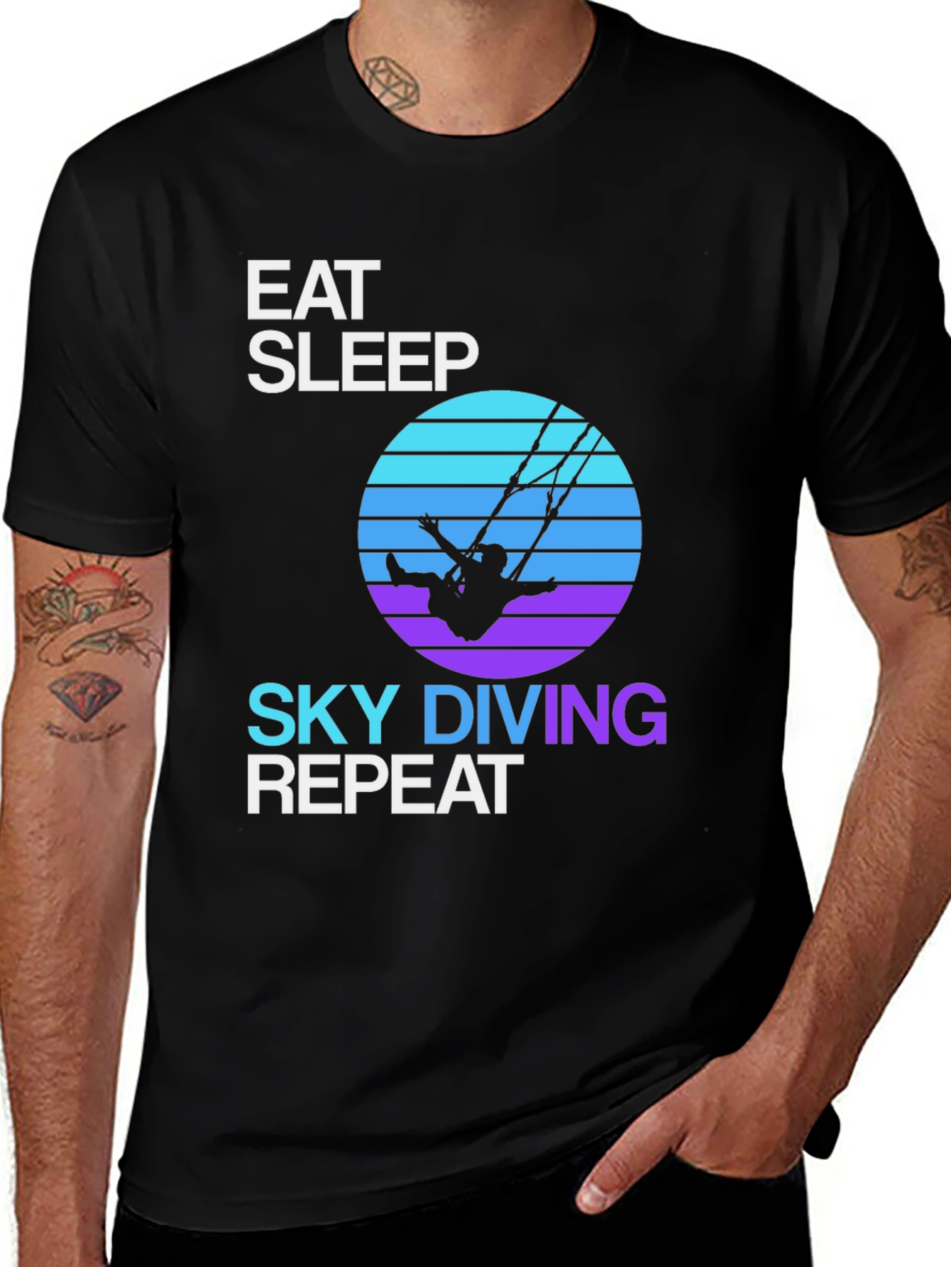 Camiseta Eat Sleep Skydiving Repeat