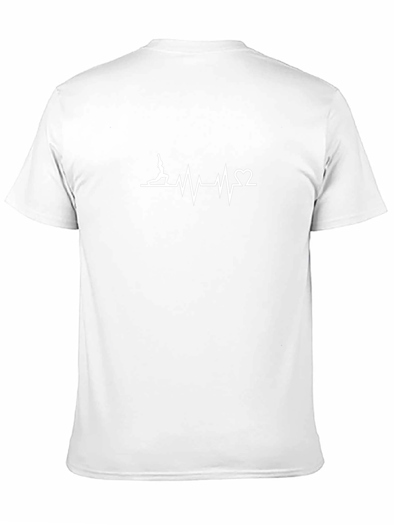 Camiseta Negra Yoga Ritmo Cardíaco Hombre