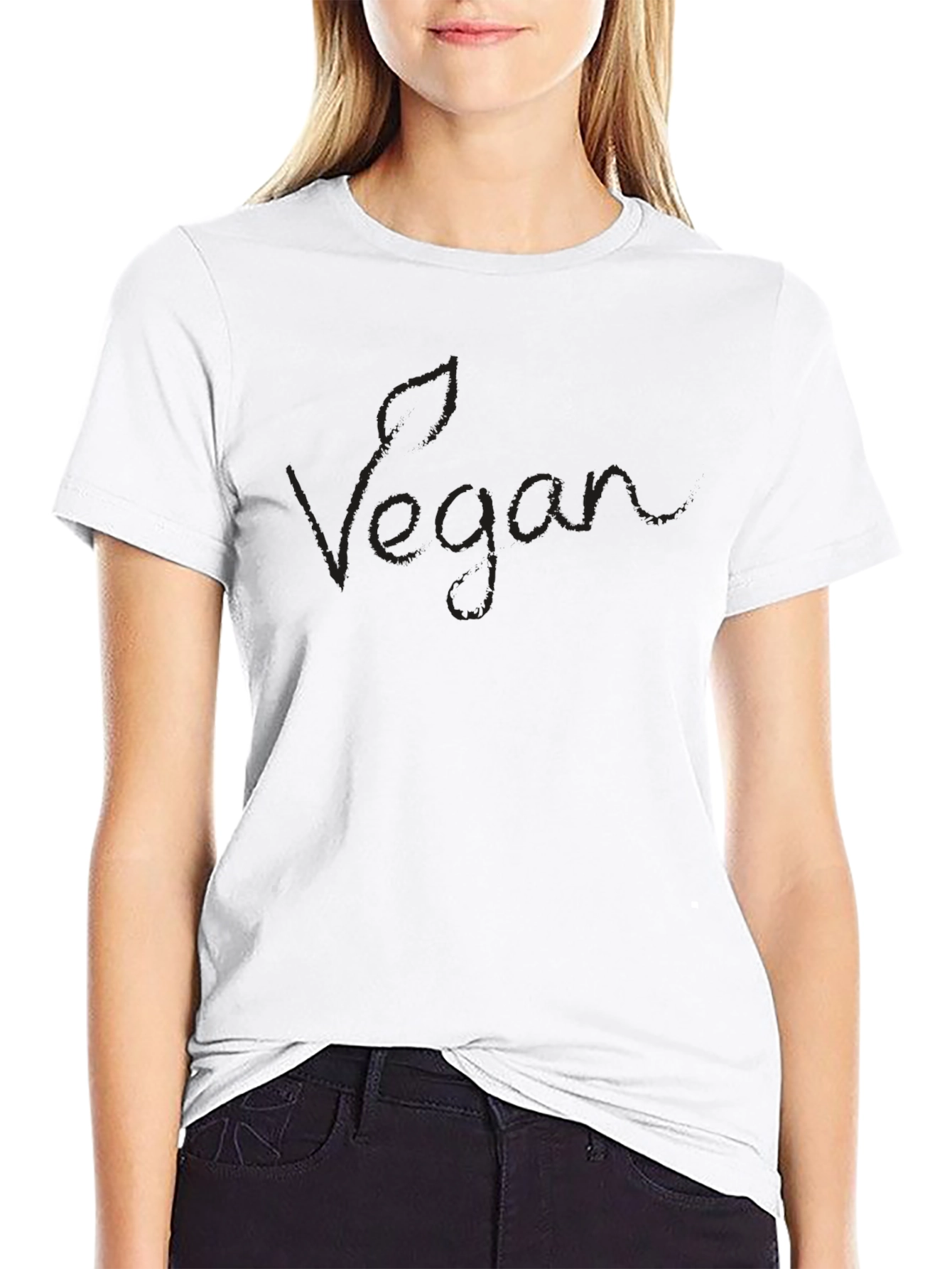 Camiseta Negra Vegan para Hombre - Estilo Casual