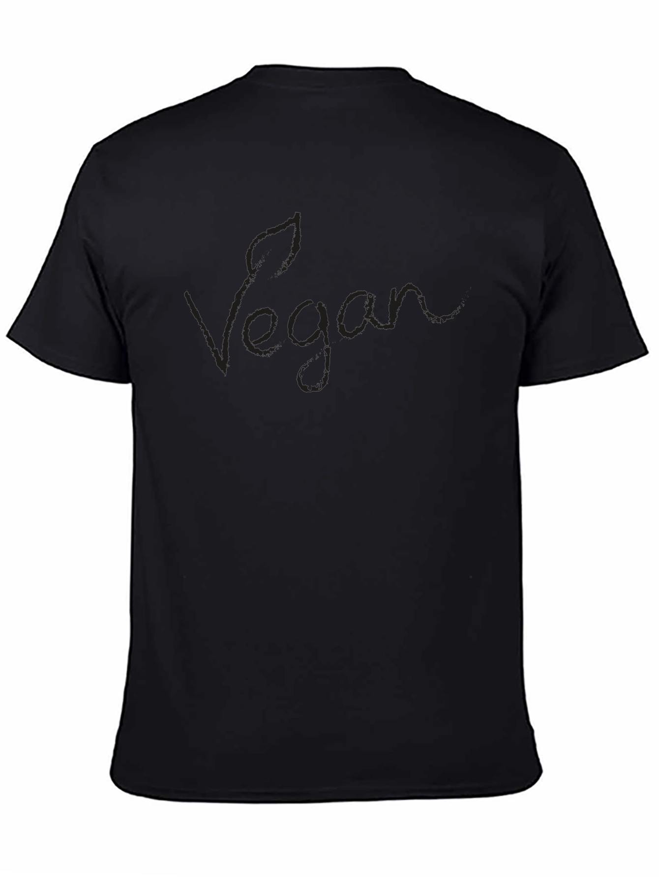 Camiseta Negra Vegan para Hombre - Estilo Casual
