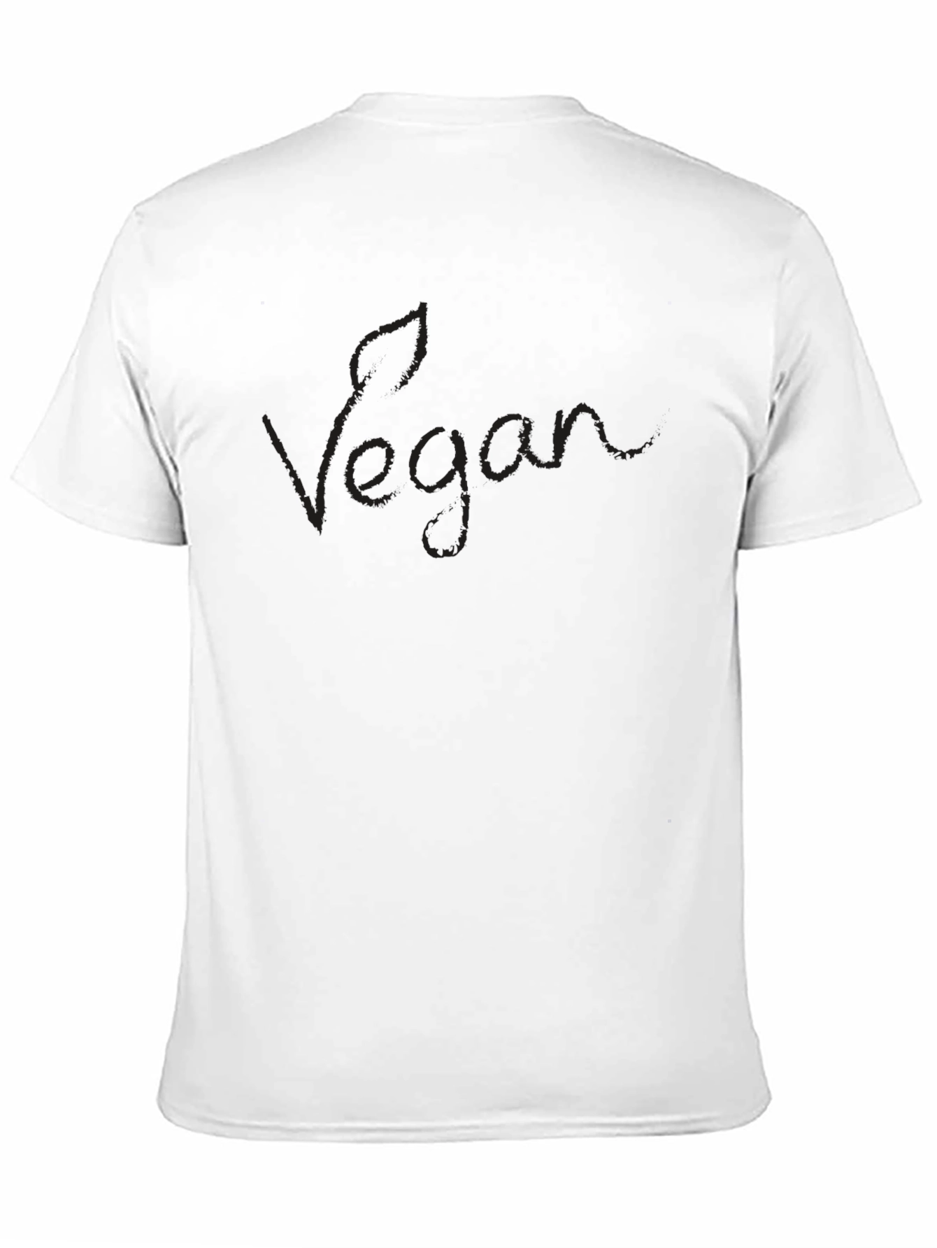 Camiseta Negra Vegan para Hombre - Estilo Casual