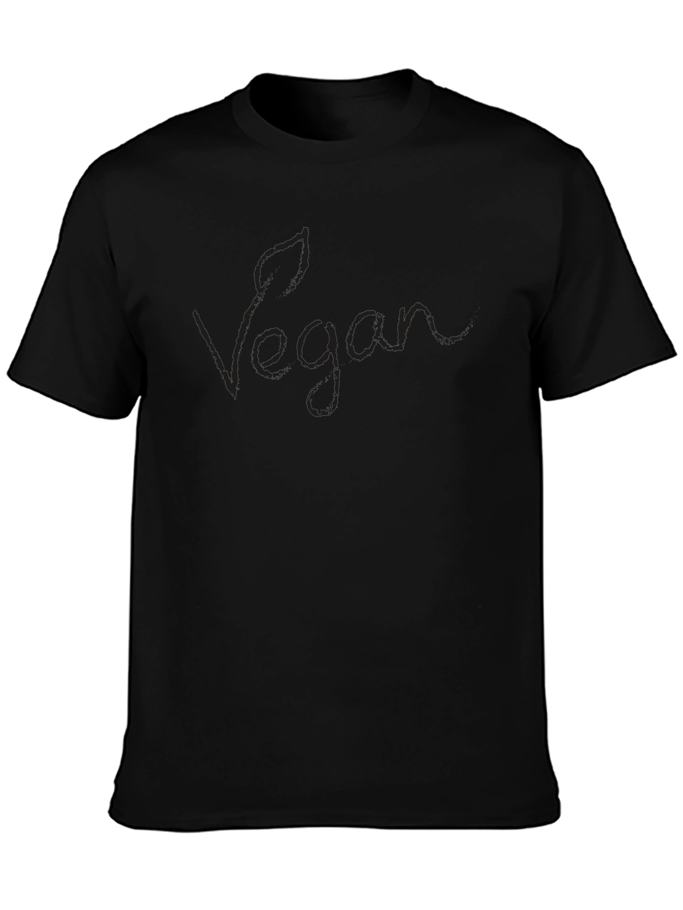 Camiseta Negra Vegan para Hombre - Estilo Casual