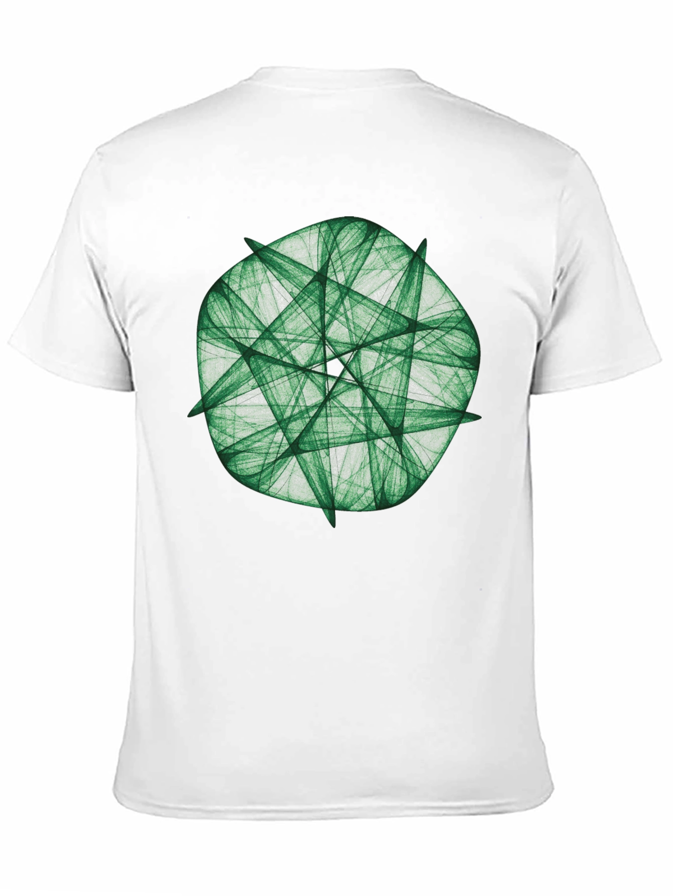 Camiseta Negra con Diseño Abstracto Verde