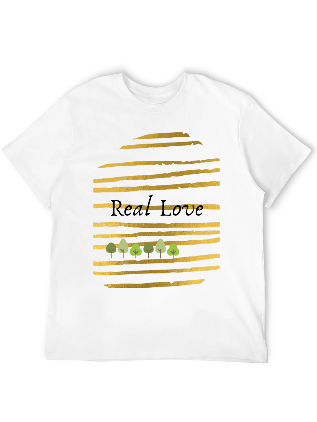 Camiseta Negra Amor Verdadero con Diseño Abstracto