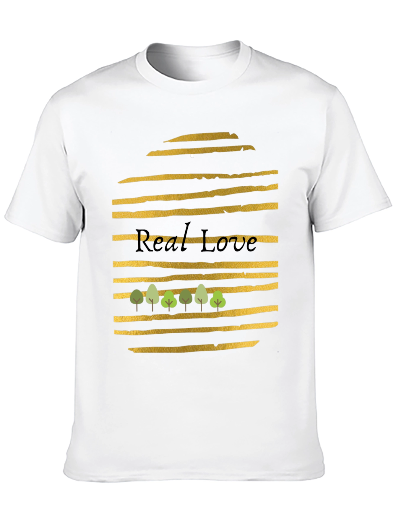 Camiseta Negra Amor Verdadero con Diseño Abstracto