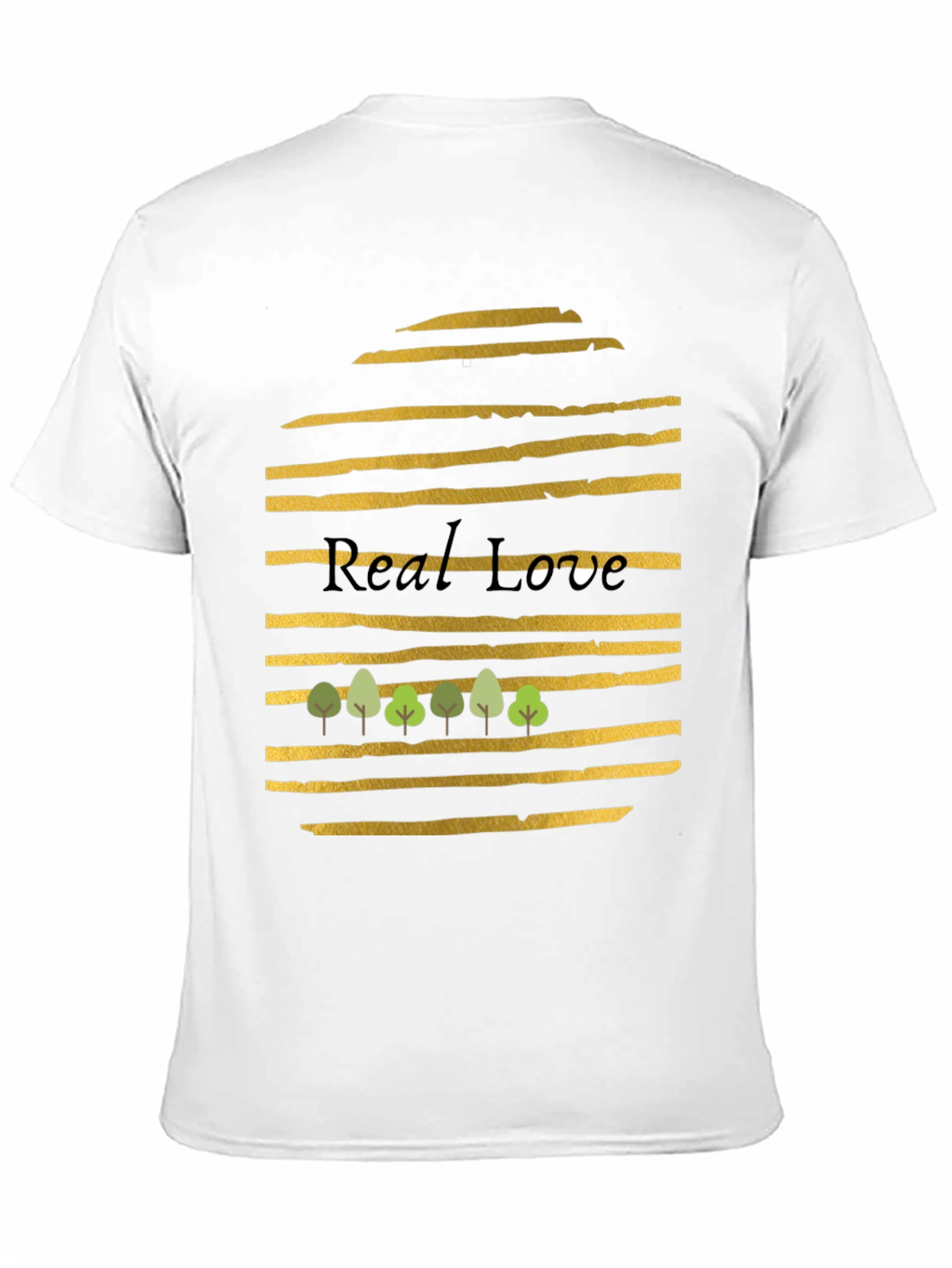 Camiseta Negra Amor Verdadero con Diseño Abstracto