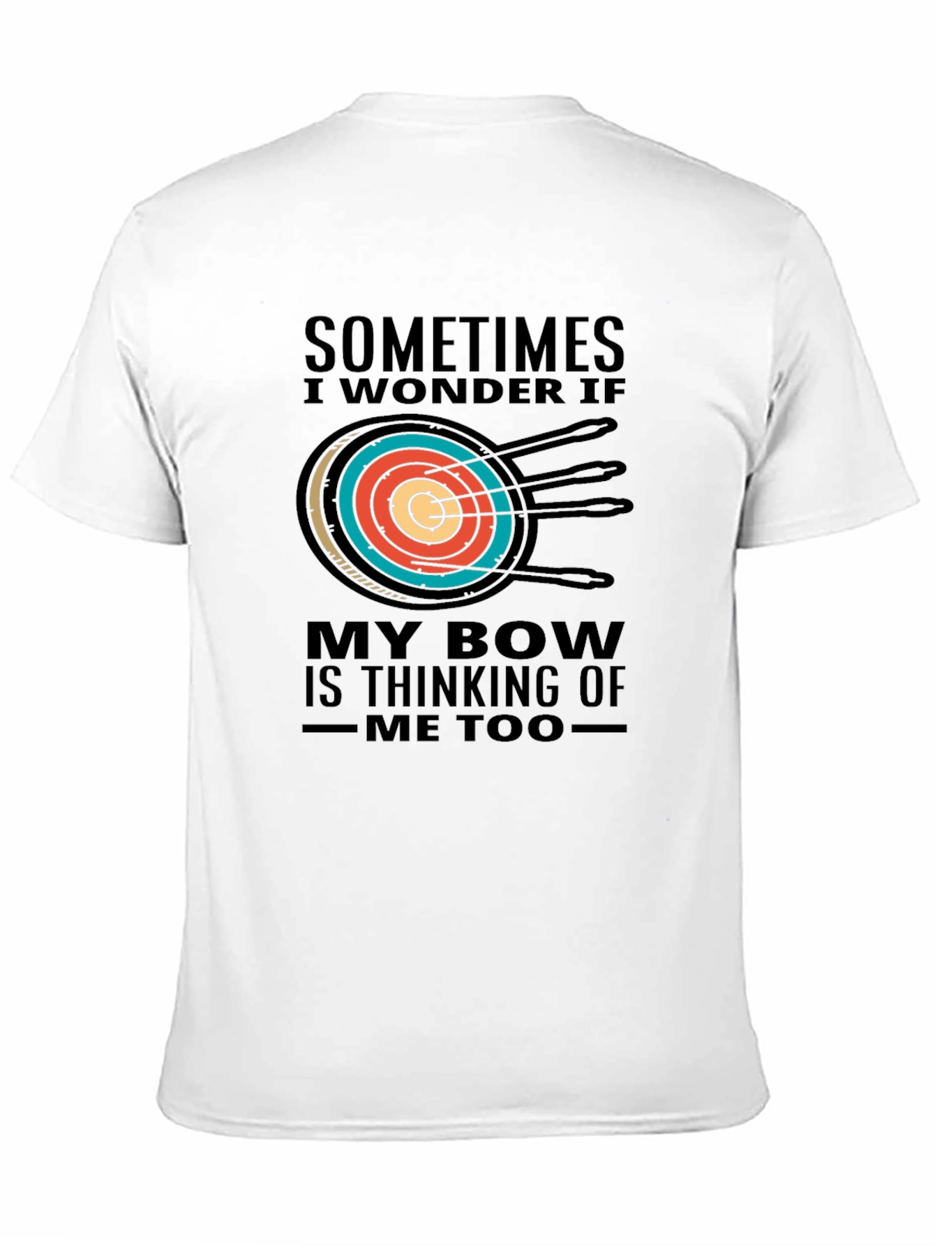 Camiseta Negra de Arquero con Diseño Divertido